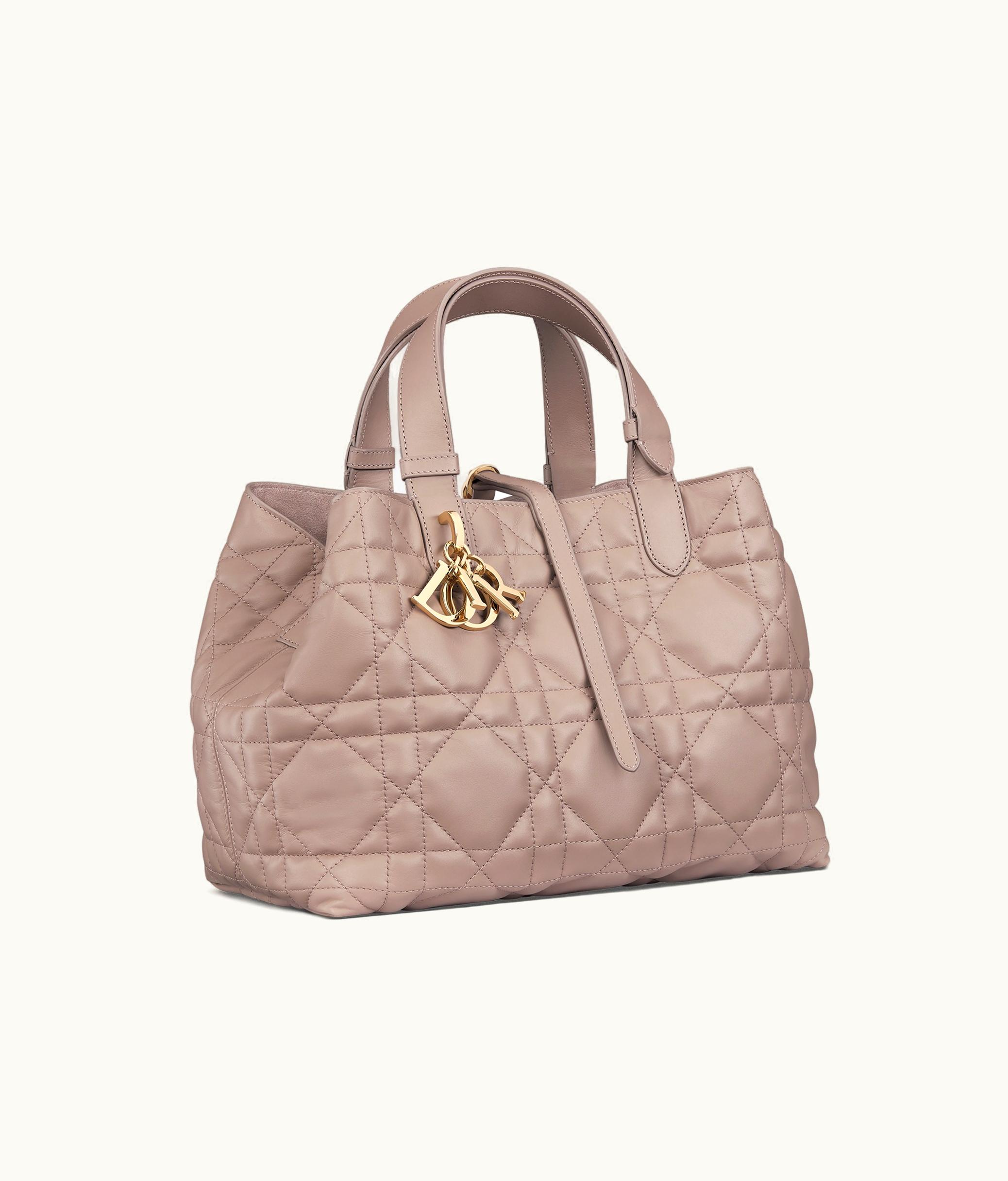 Dior Medium Dior Toujours Bag - Warm Taupe Macrocannage Calfskin