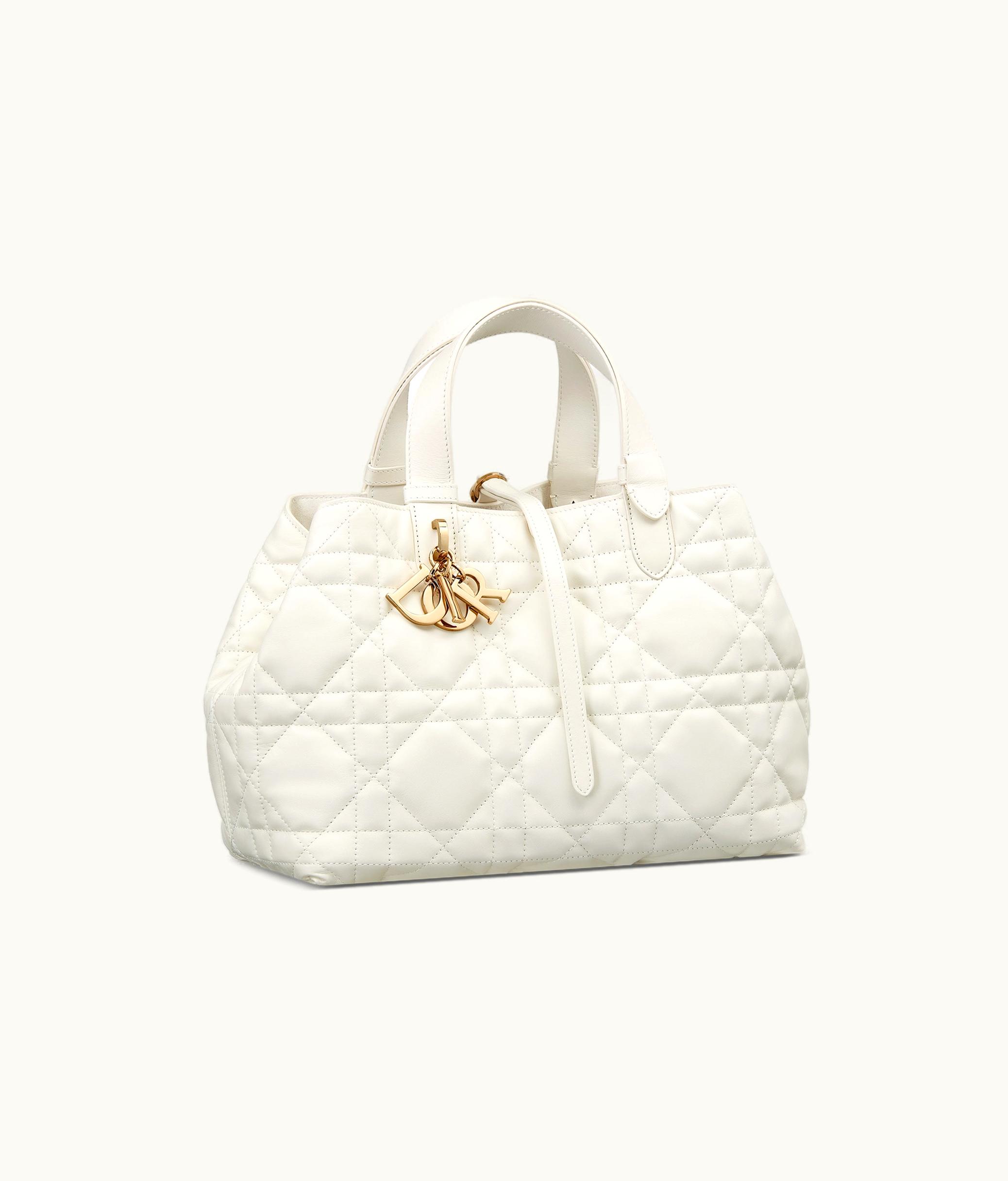 Dior Medium Dior Toujours Bag - Latte Macrocannage Calfskin