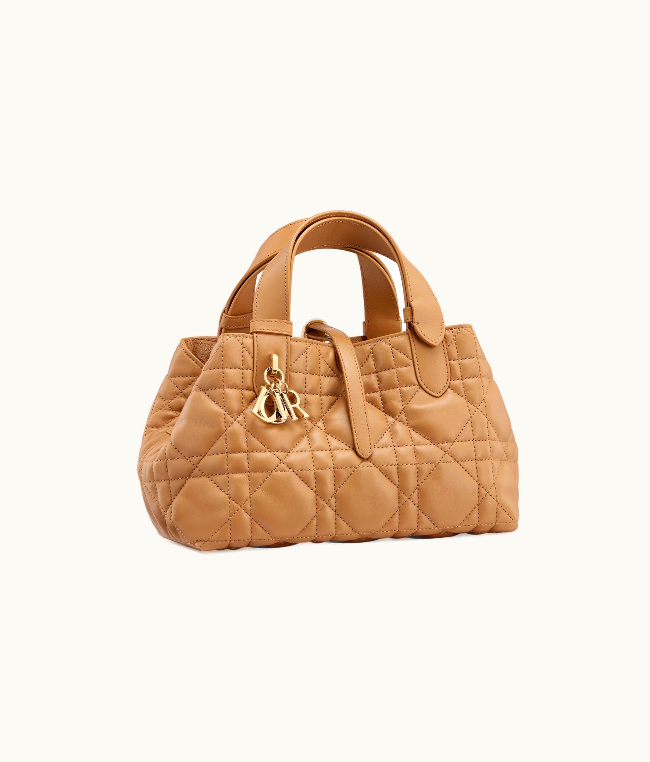 Dior Small Dior Toujours Bag - Medium Tan Macrocannage Calfskin