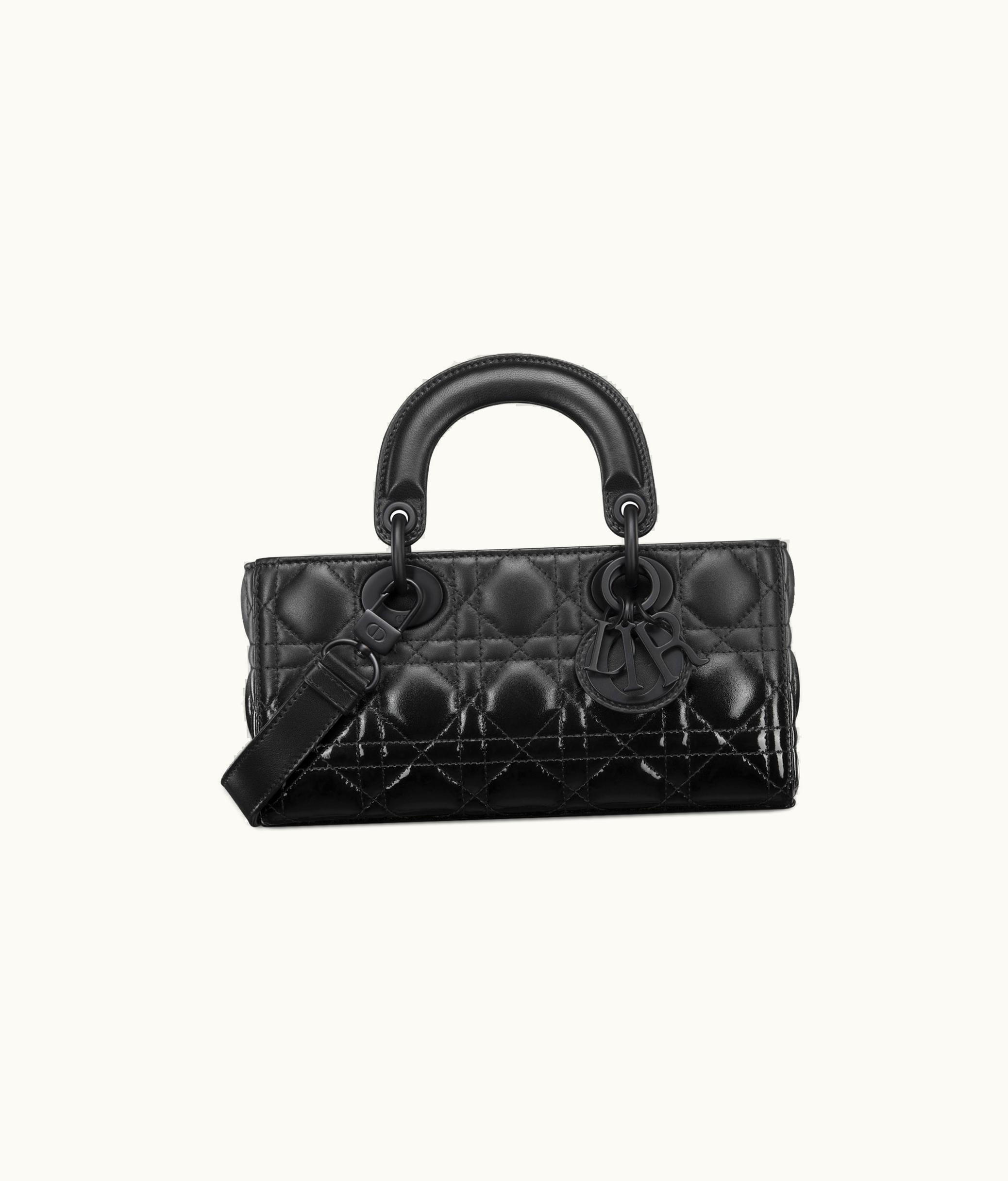 Dior Dior Small Lady D-Joy Bag - Gradient Patent And Matte Black Cannage Lambskin
