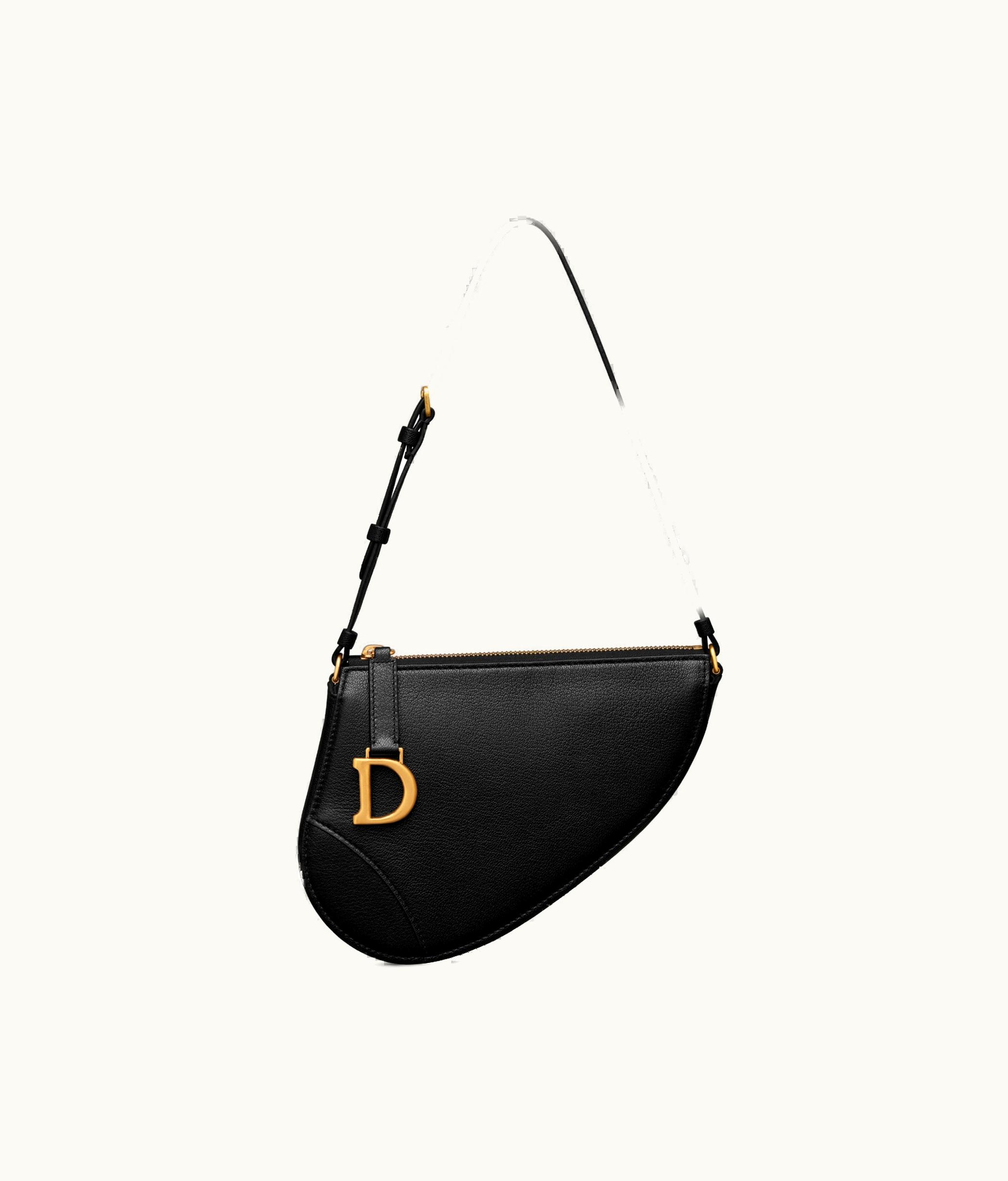 Dior Dior Saddle Shoulder Pouch - Black Goatskin