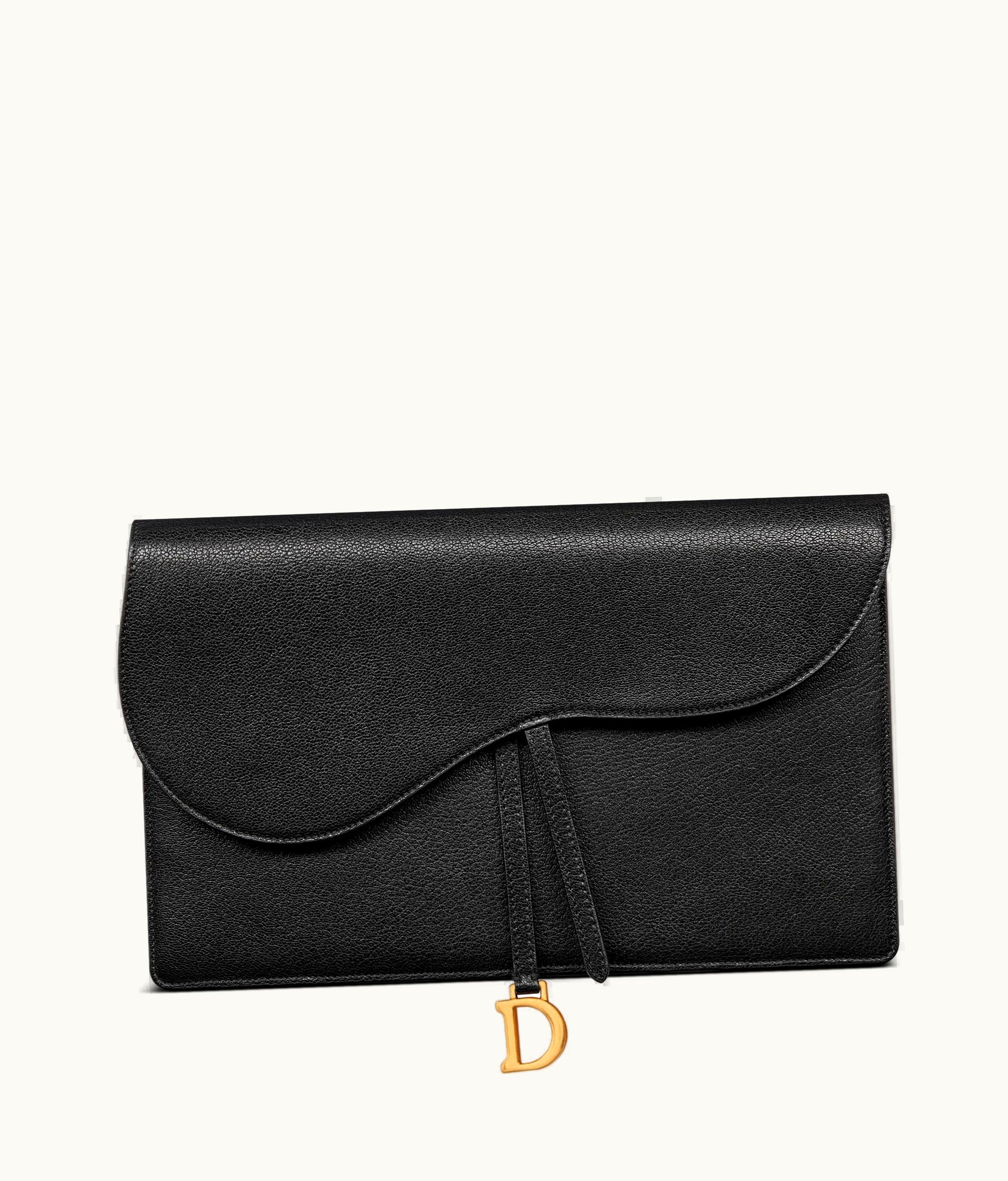 Dior Dior Saddle Pouch - Black Goatskin