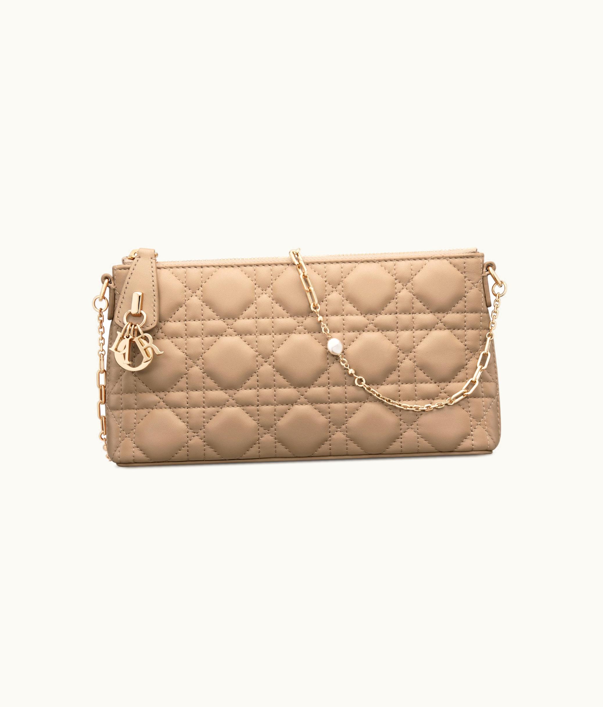 Dior Miss Dior Midi Mini Bag - Biscuit Cannage Lambskin