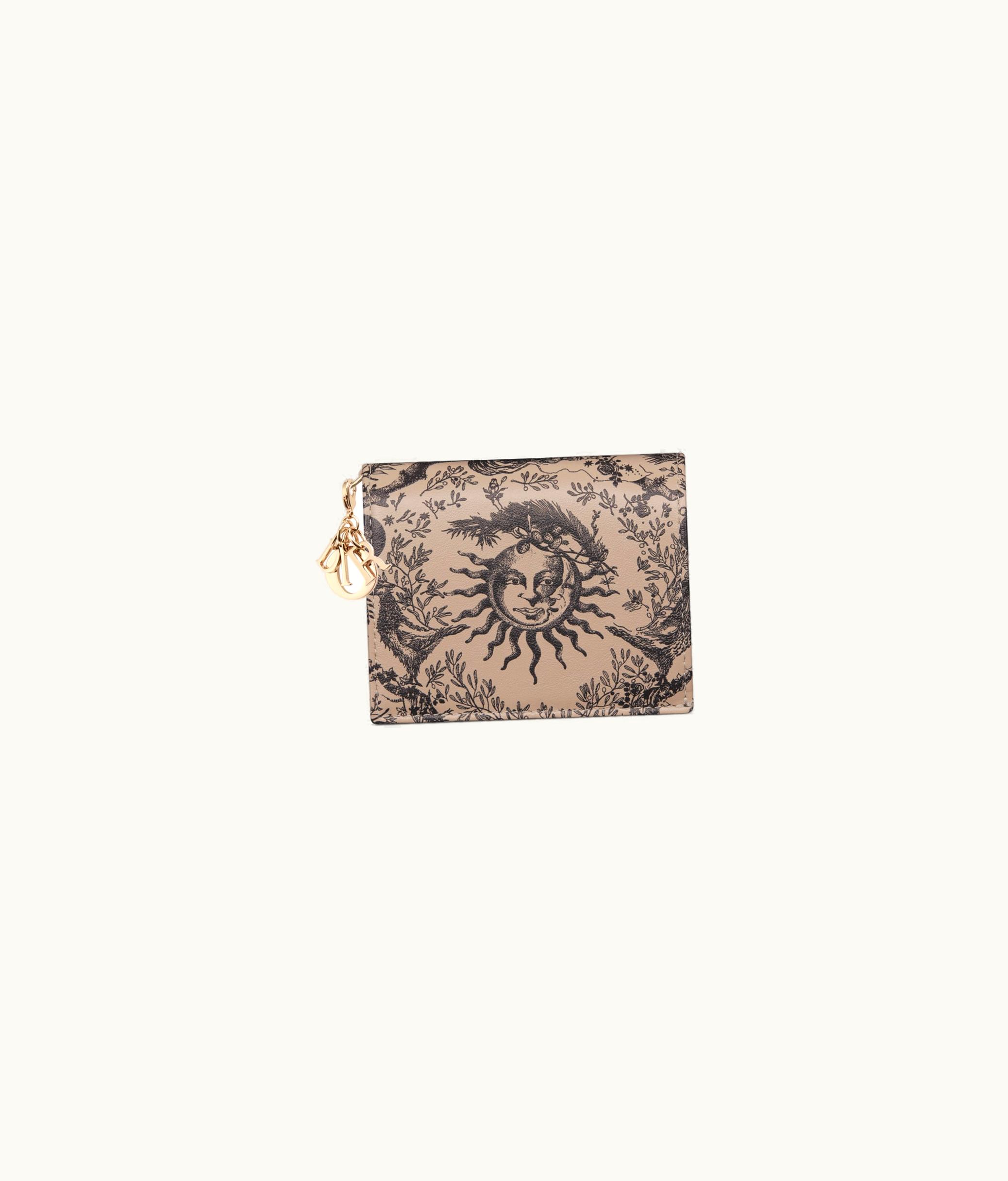 Dior Mini Lady Dior Wallet - Beige Toile De Jouy Soleil Printed Calfskin