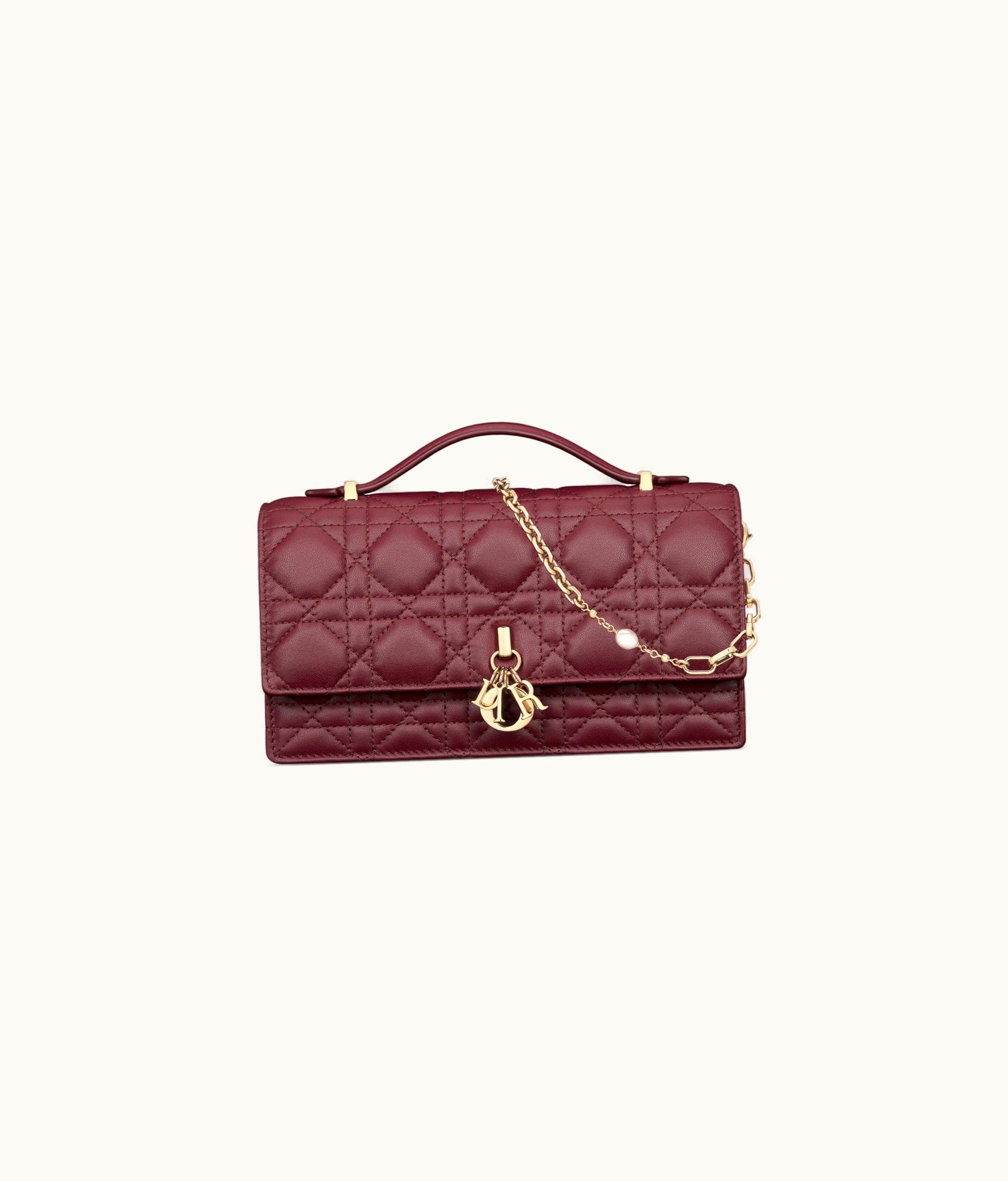 Dior Miss Dior Mini Bag - Burgundy Cannage Lambskin