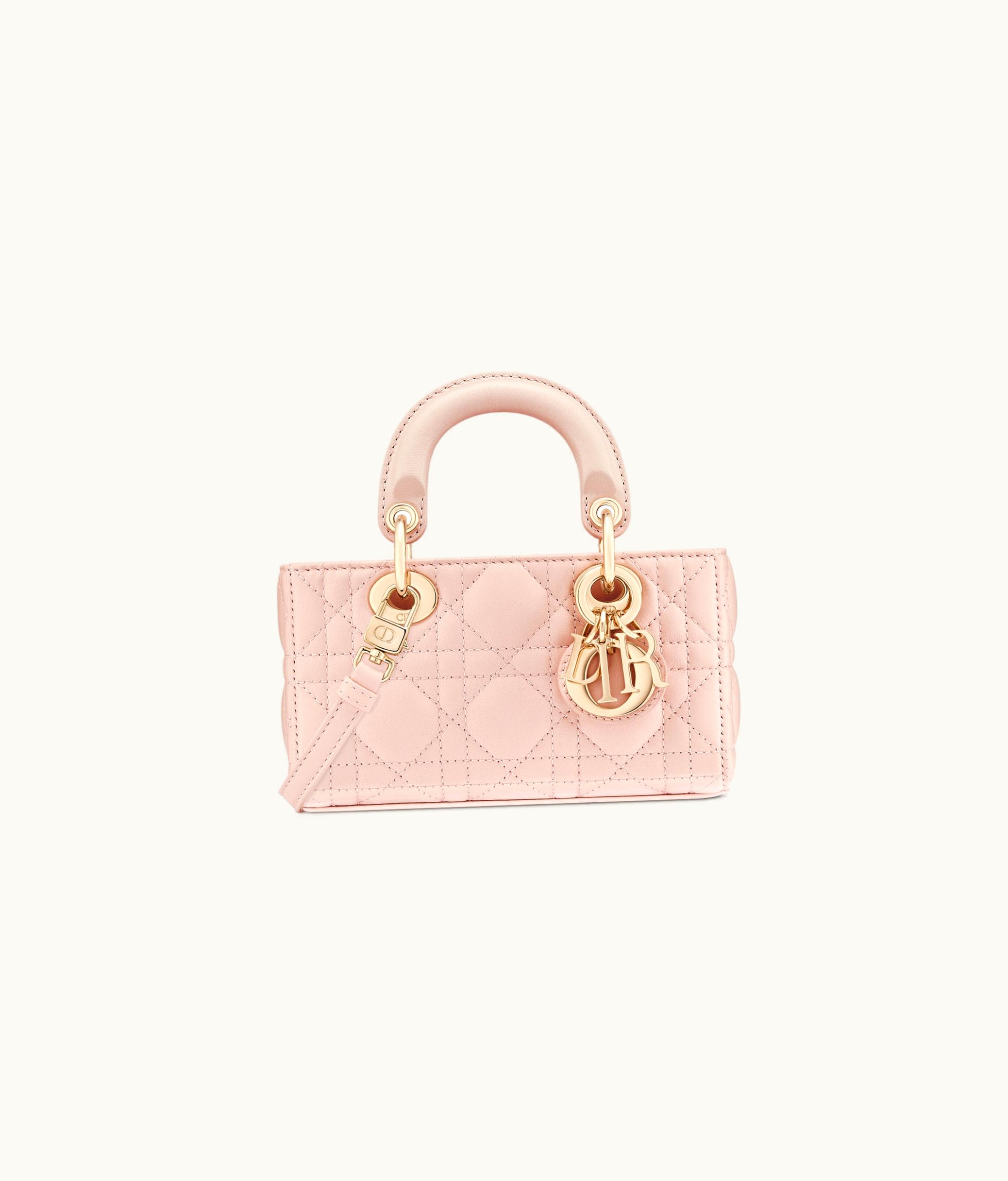 Dior Dior Lady D-Joy Micro Bag - Powder Pink Cannage Lambskin