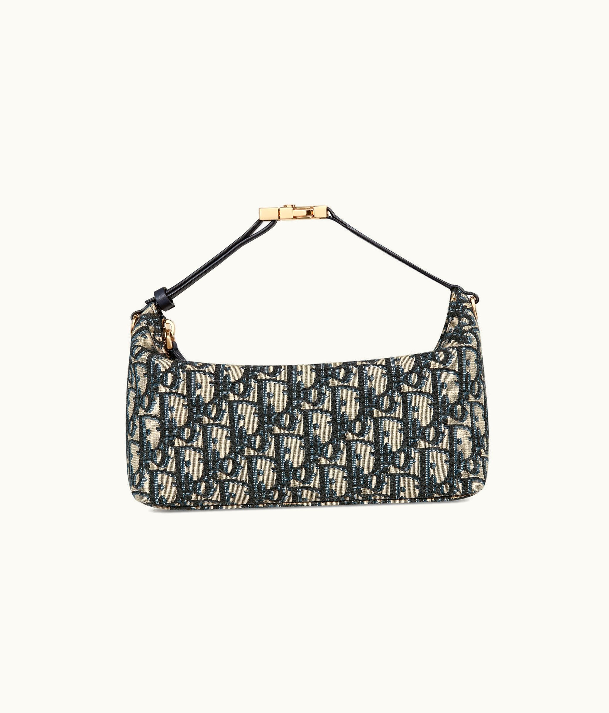 Dior Medium Diortravel Nomad Pouch - Blue Dior Oblique Jacquard