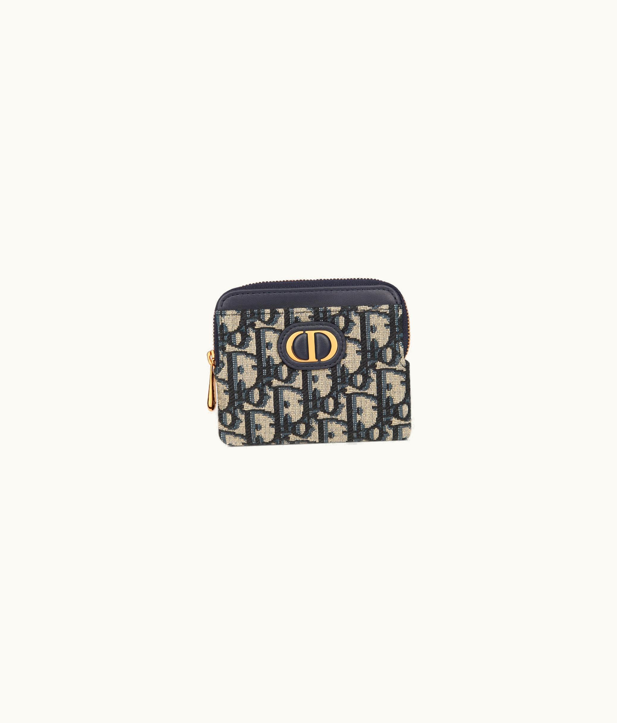 Dior 30 Montaigne Lavender Wallet - Blue Dior Oblique Jacquard