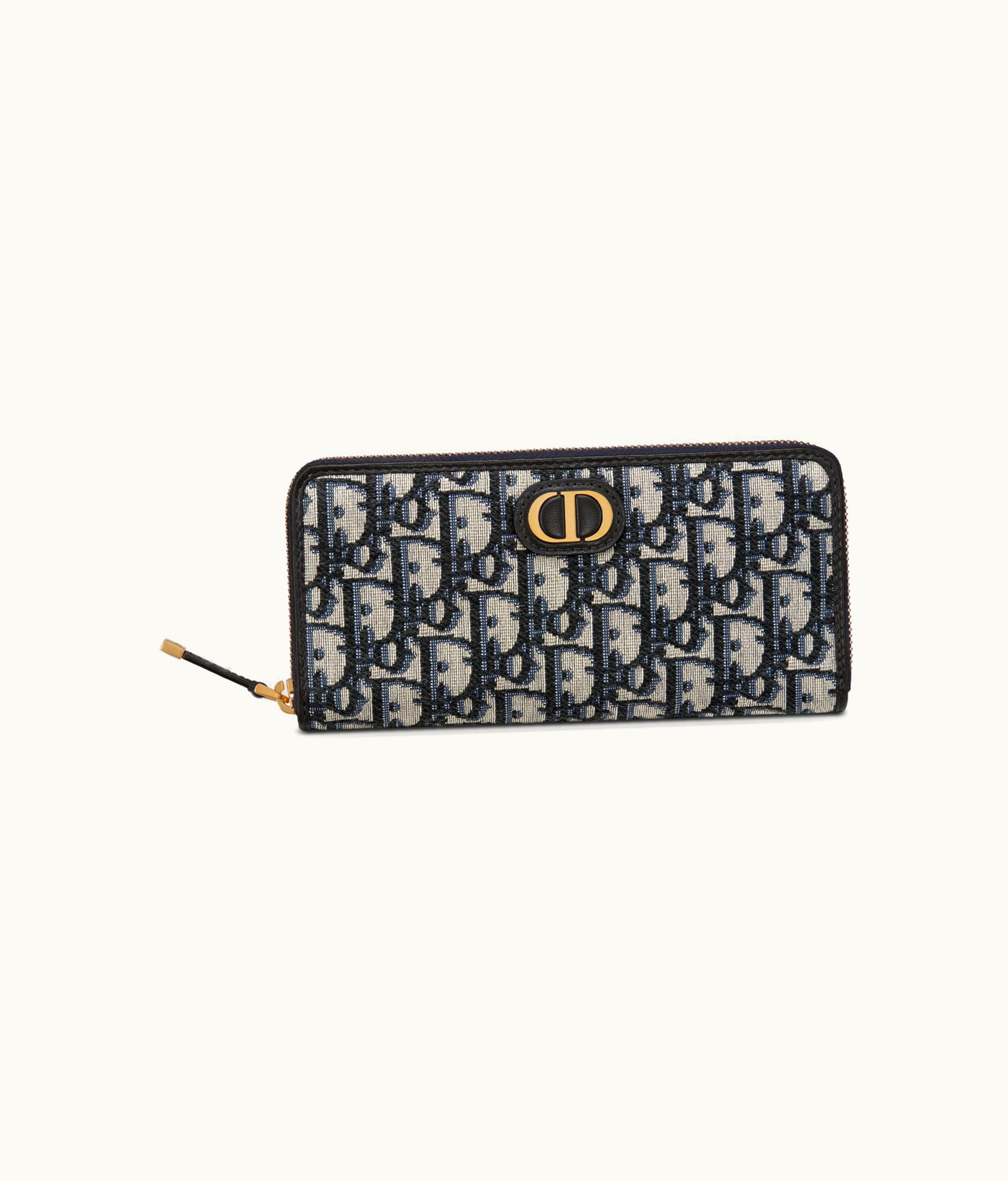 Dior 30 Montaigne Voyageur Long Wallet - Blue Dior Oblique Jacquard