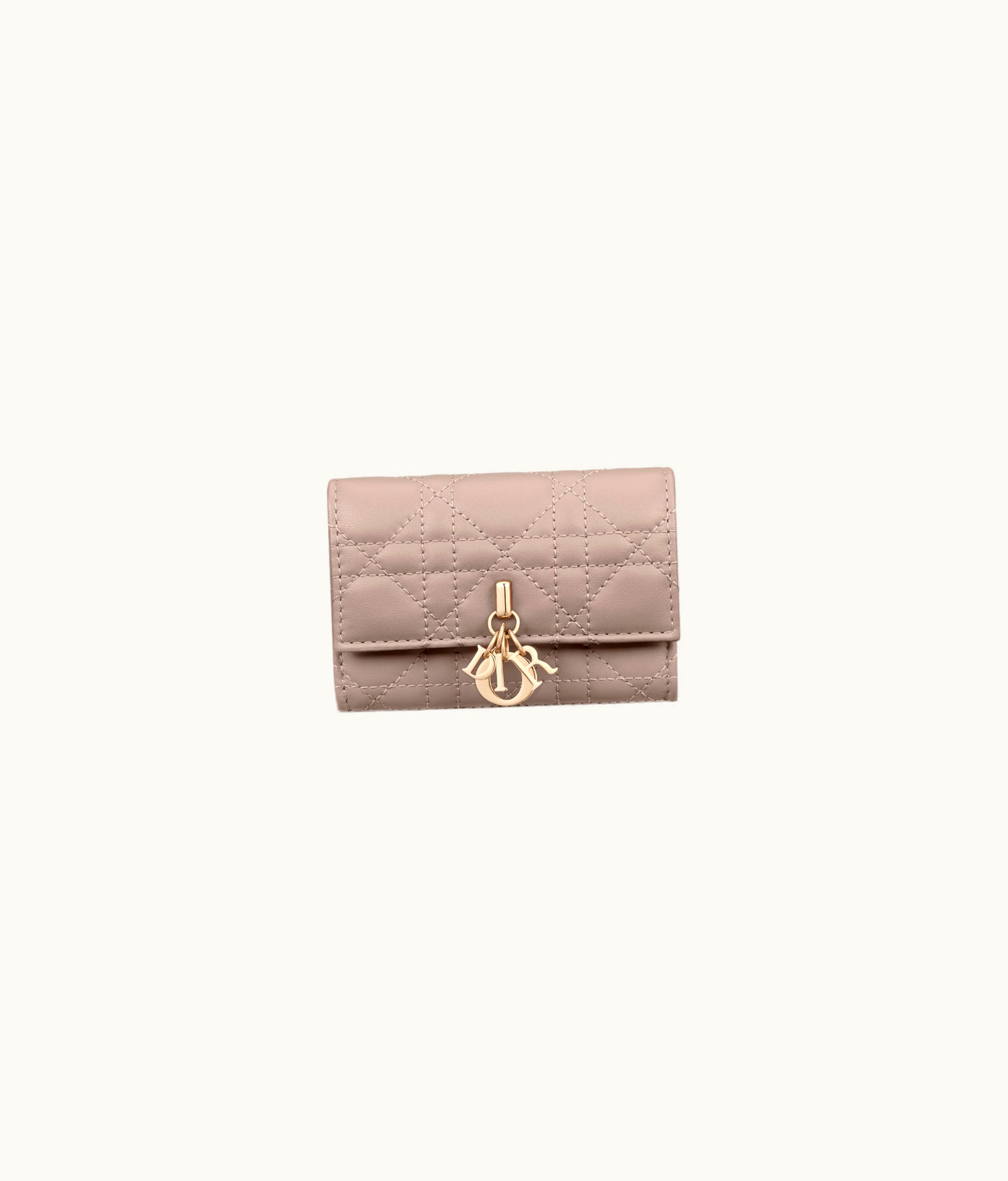 Dior Miss Dior Glycine Wallet - Warm Taupe Cannage Lambskin