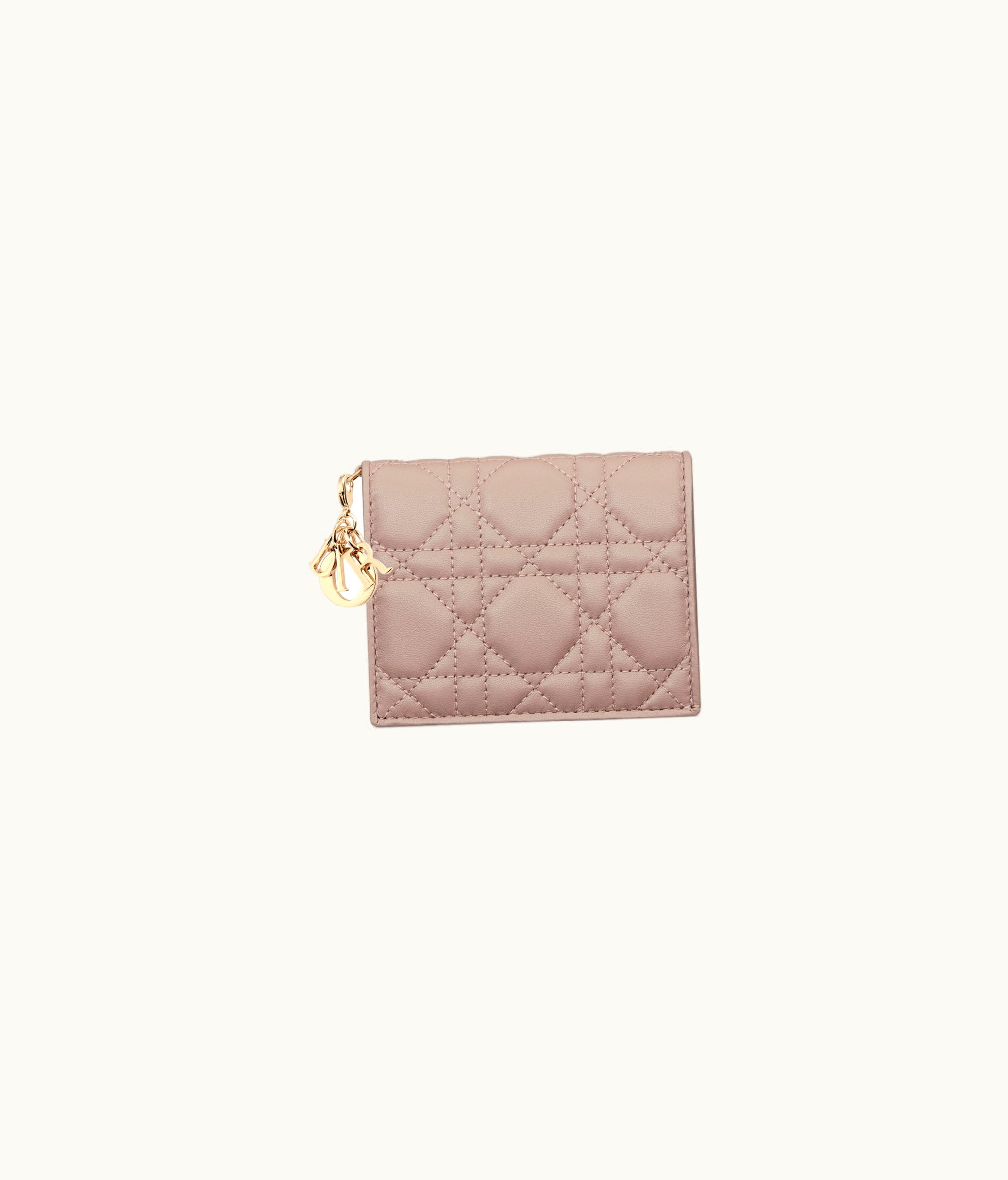 Dior Lady Dior Mini Wallet - Warm Taupe Cannage Lambskin