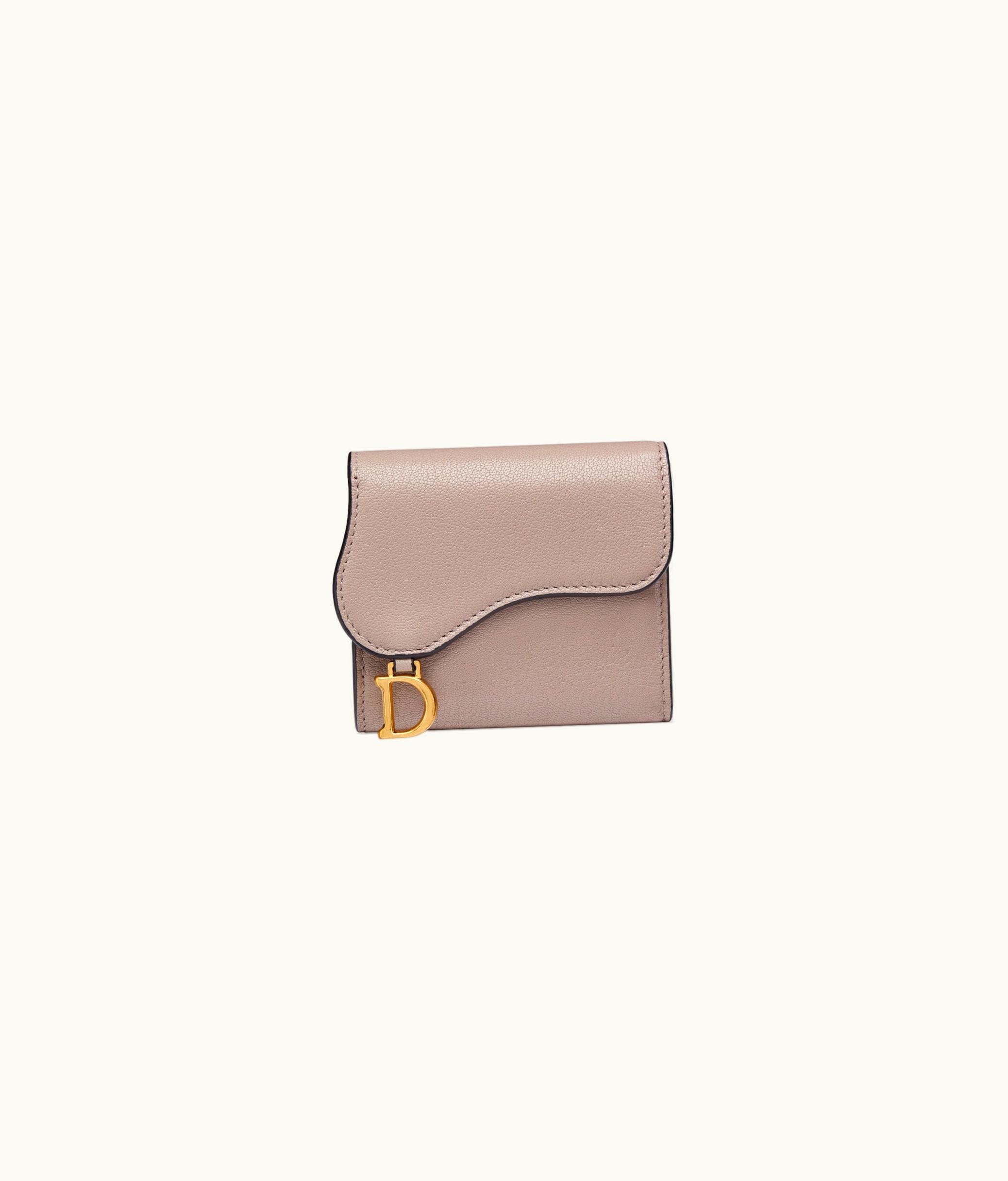 Dior Dior Saddle Lotus Wallet - Warm Taupe Goatskin