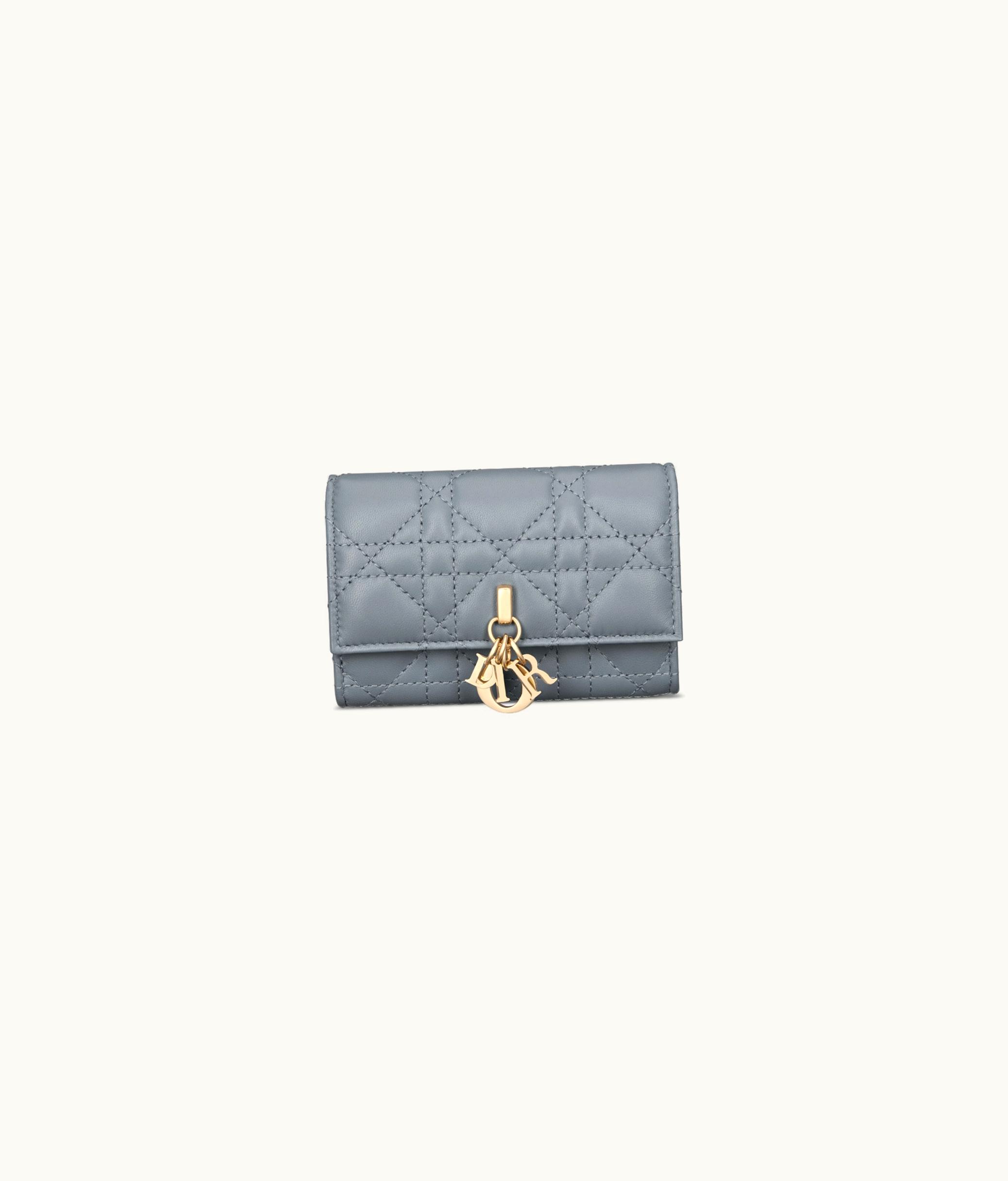 Dior Miss Dior Glycine Wallet - Cloud Blue Cannage Lambskin