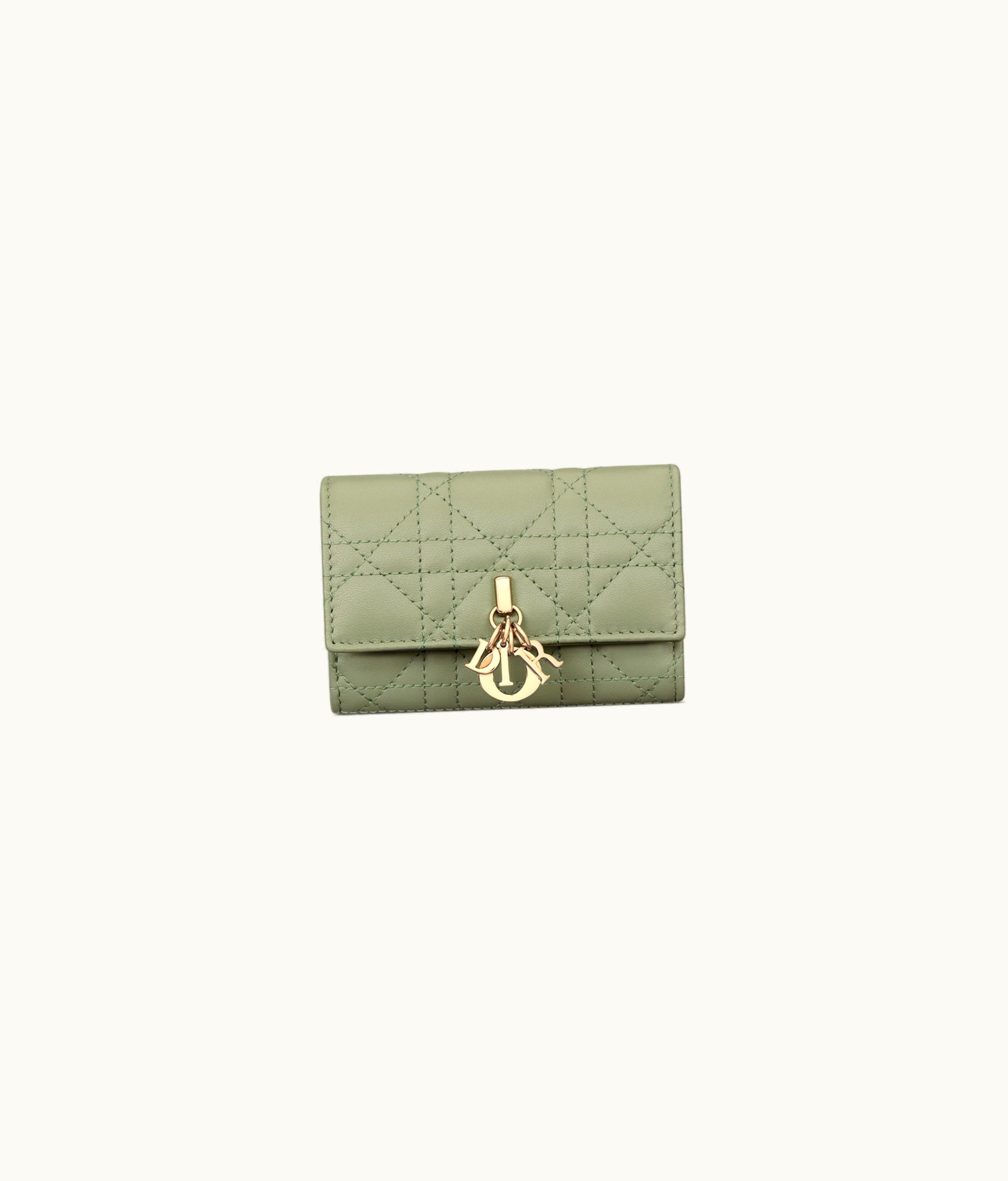 Dior Miss Dior Glycine Wallet - Pastel Peyote Green Cannage Lambskin