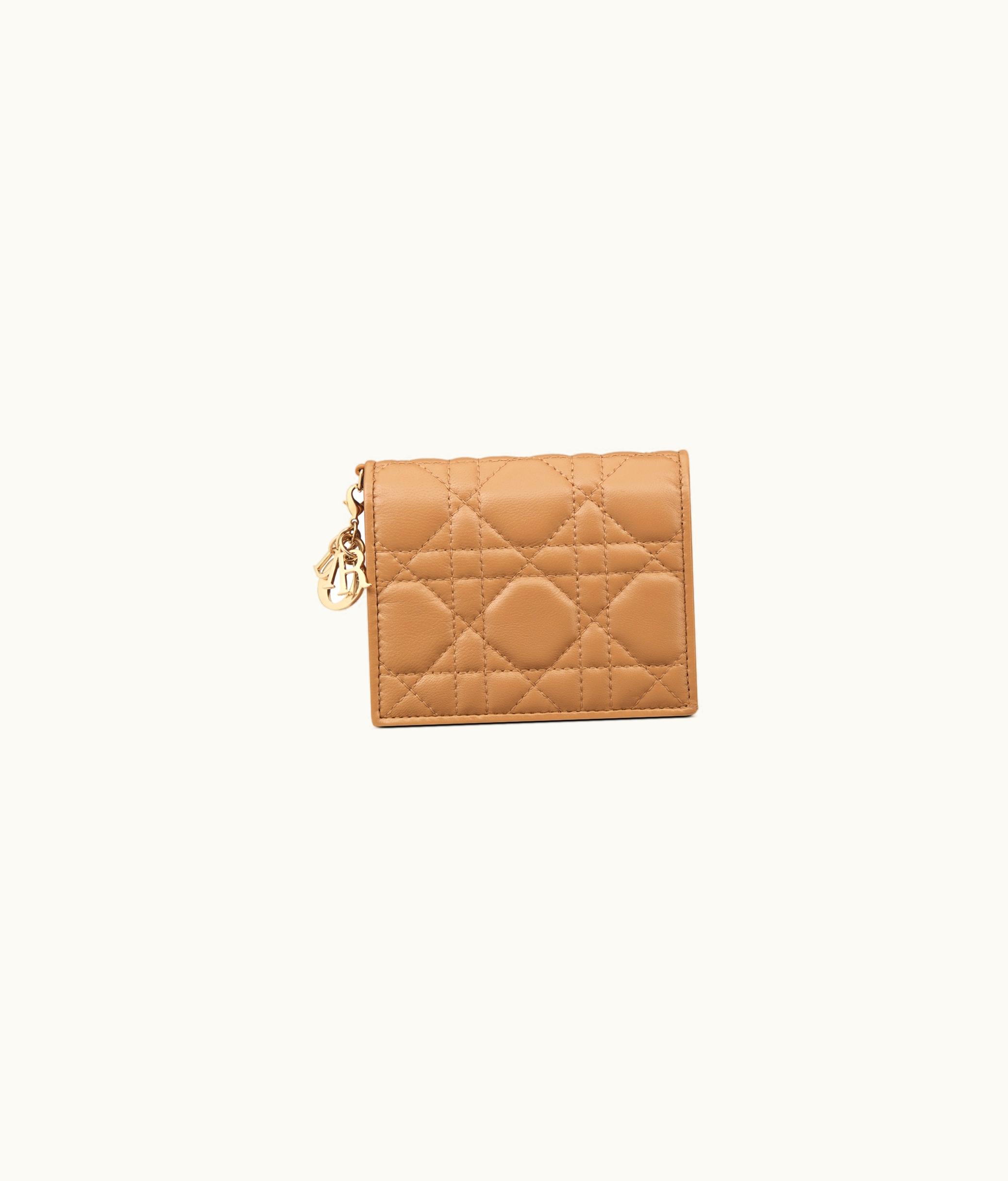 Dior Lady Dior Mini Wallet - Medium Tan Cannage Lambskin