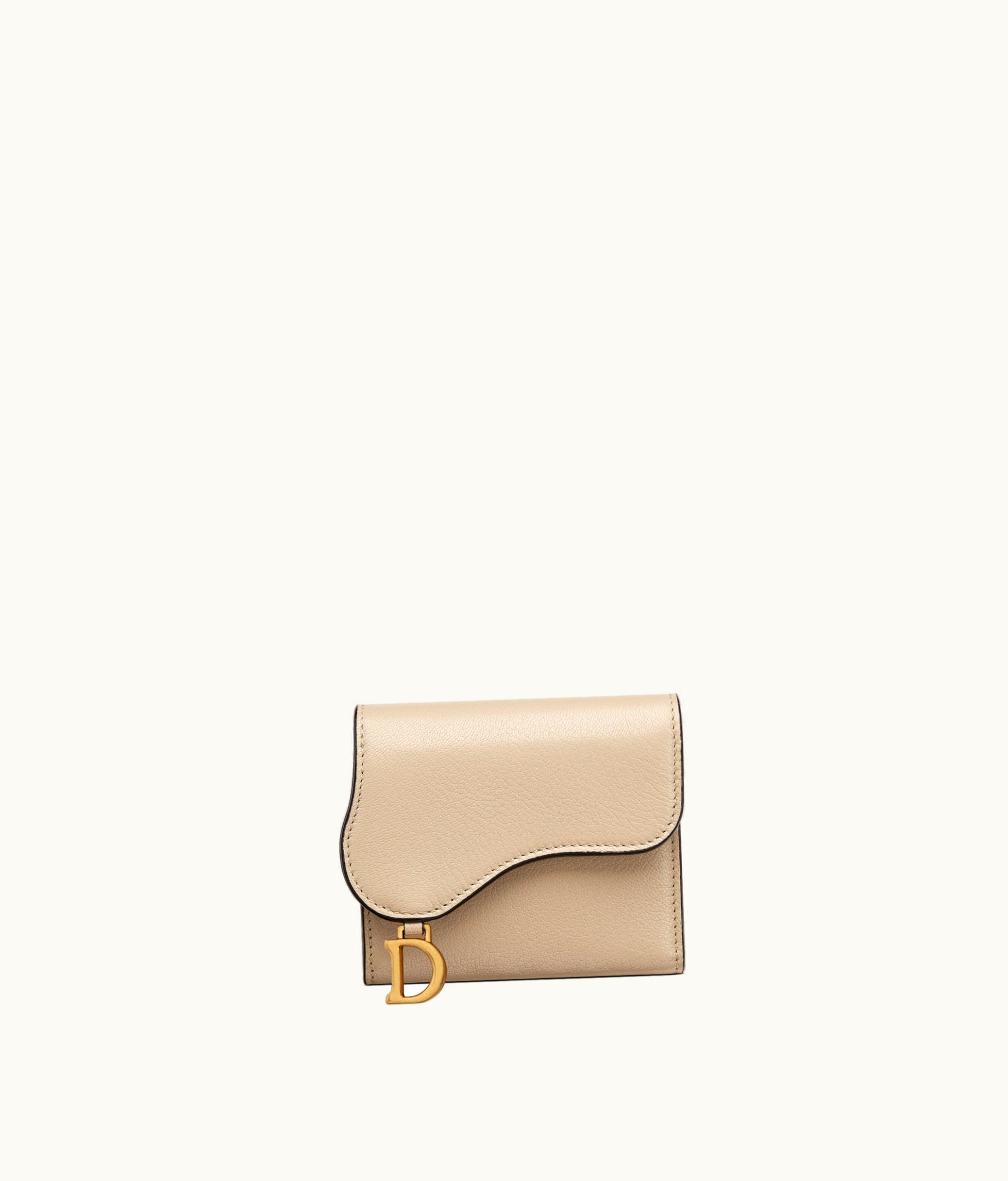 Dior Dior Saddle Lotus Wallet - Sand-Colored Goatskin