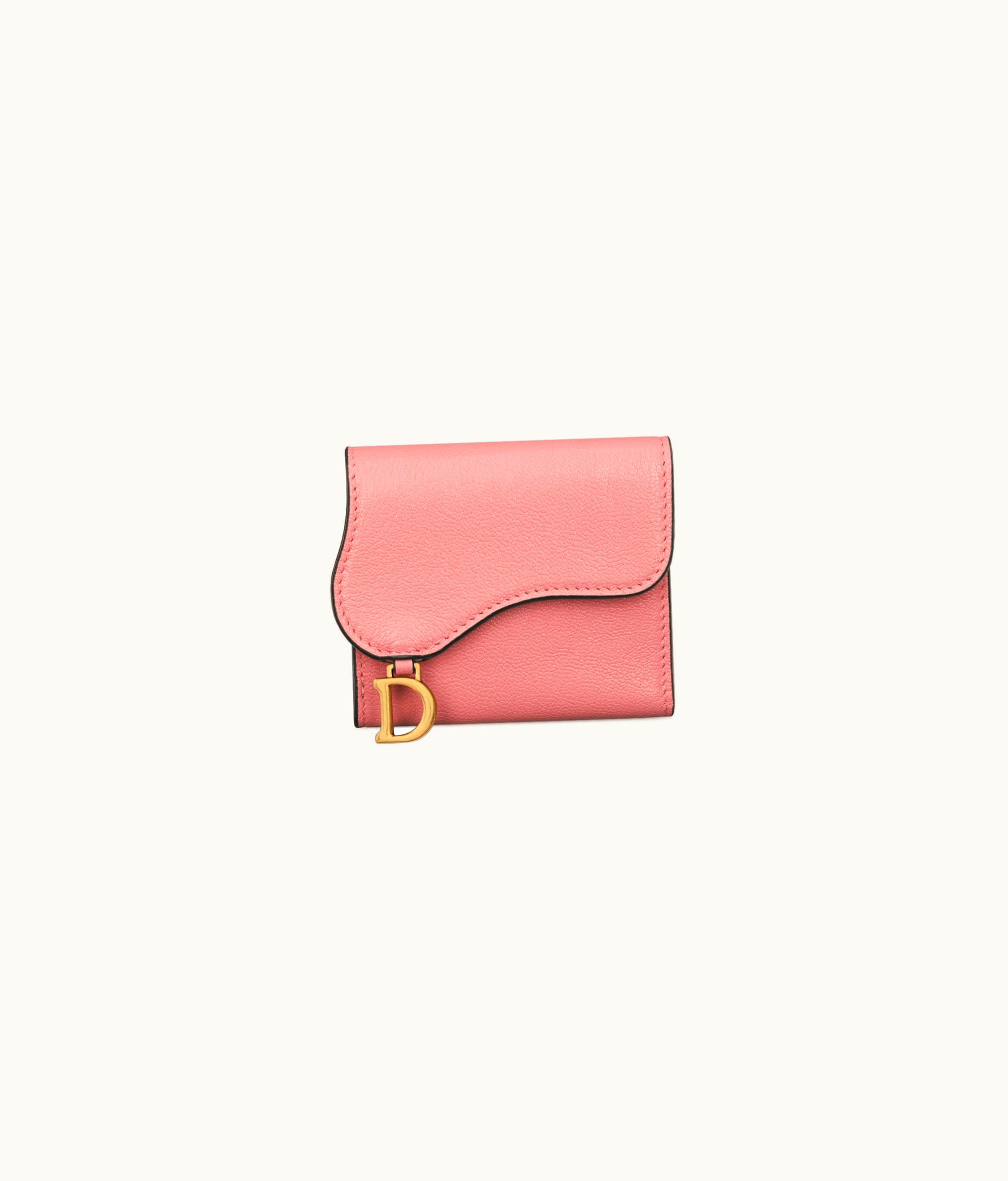 Dior Dior Saddle Lotus Wallet - Light Pink Goatskin