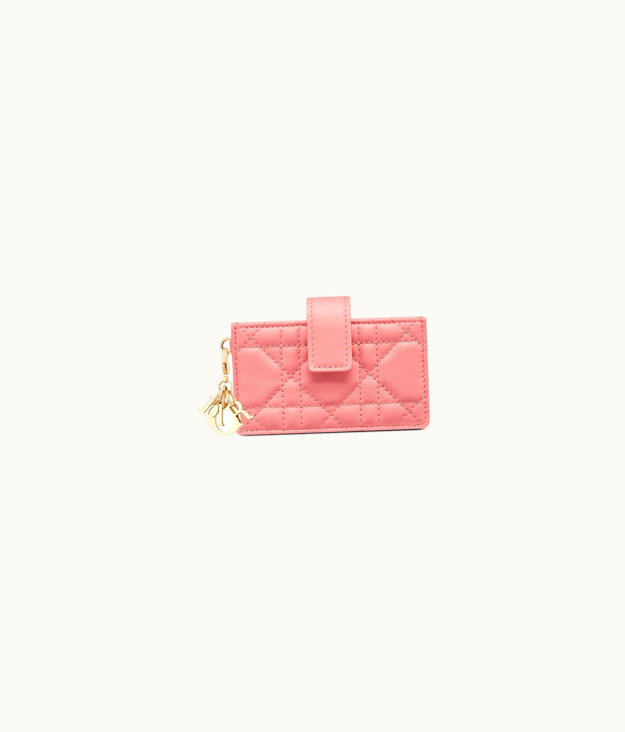 Dior Lady Dior 5-Gusset Card Holder - Light Pink Cannage Lambskin