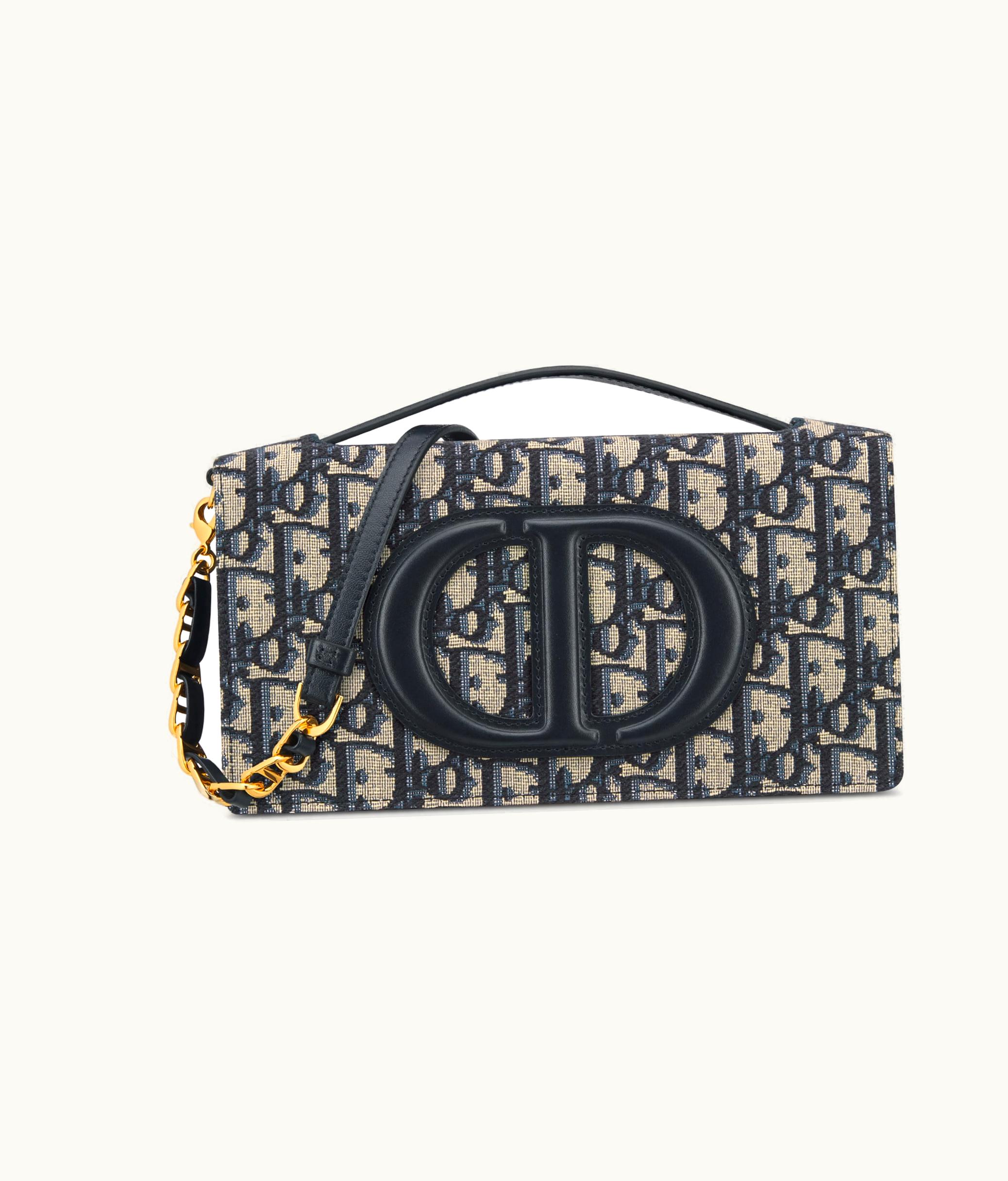 Dior Cd Signature Mini Bag - Blue Dior Oblique Jacquard