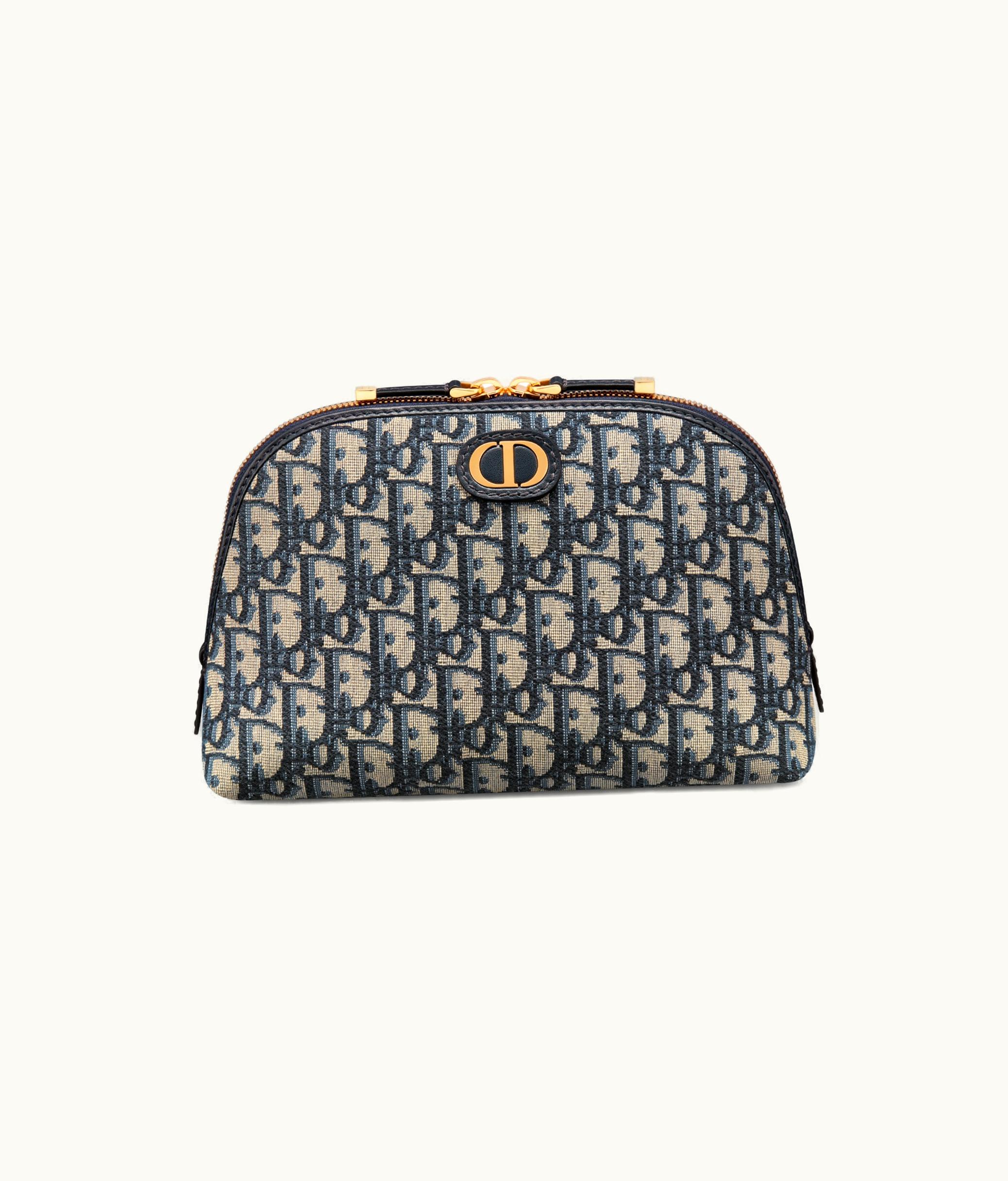 Dior 30 Montaigne Beauty Pouch - Blue Dior Oblique Jacquard