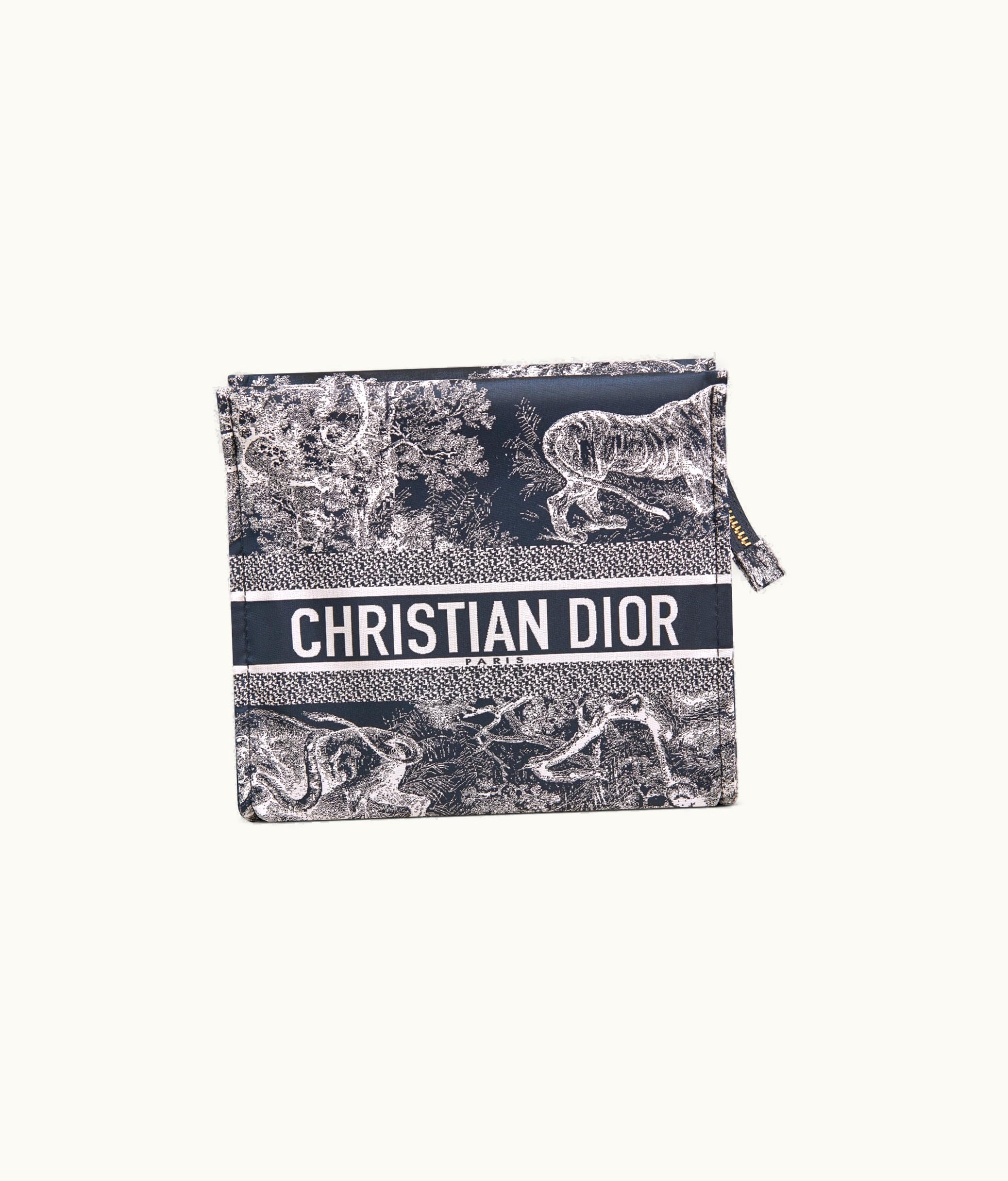 Dior Small Diortravel Zipped Pouch - Blue Toile De Jouy Reverse Technical Fabric
