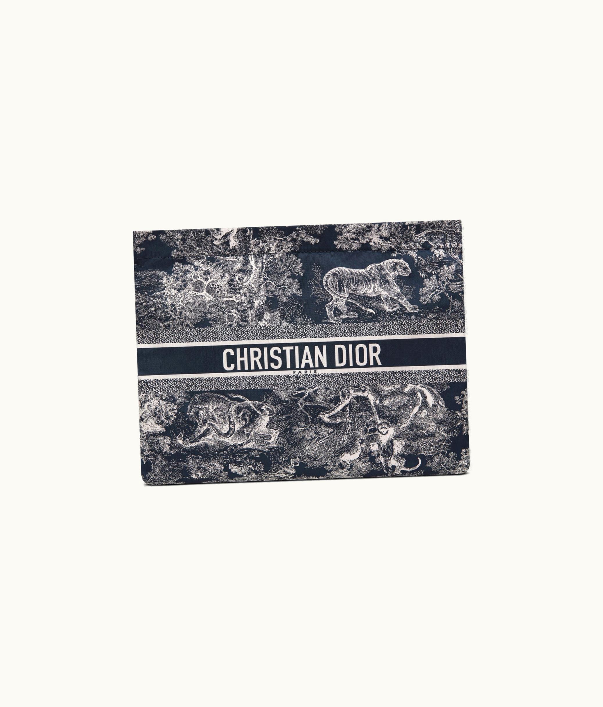 Dior Diortravel Zipped Pouch - Blue Toile De Jouy Reverse Technical Fabric