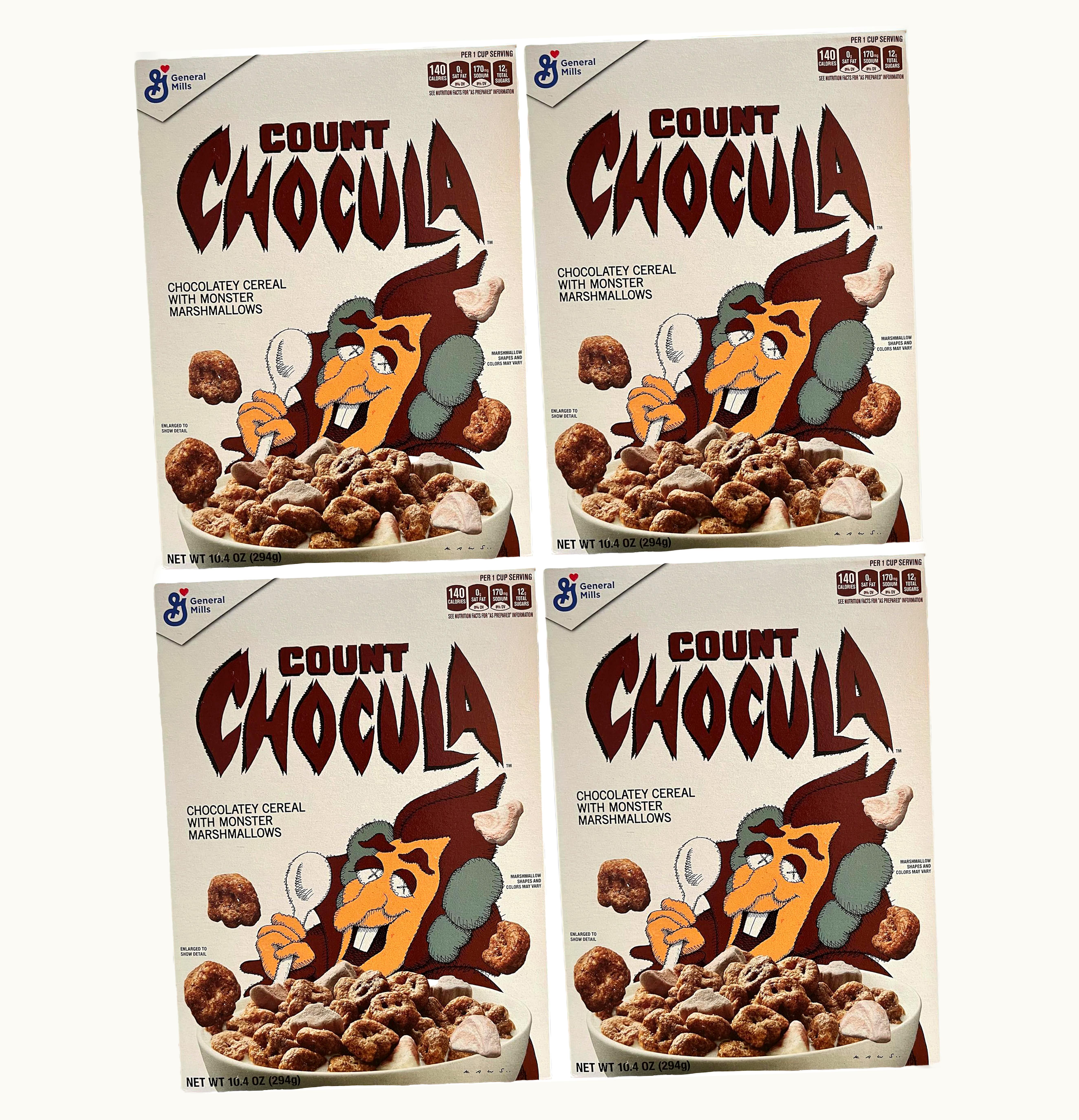KAWS KAWS Monsters Count Chocula Cereal 4x Lot Not Fit For Human Consumption