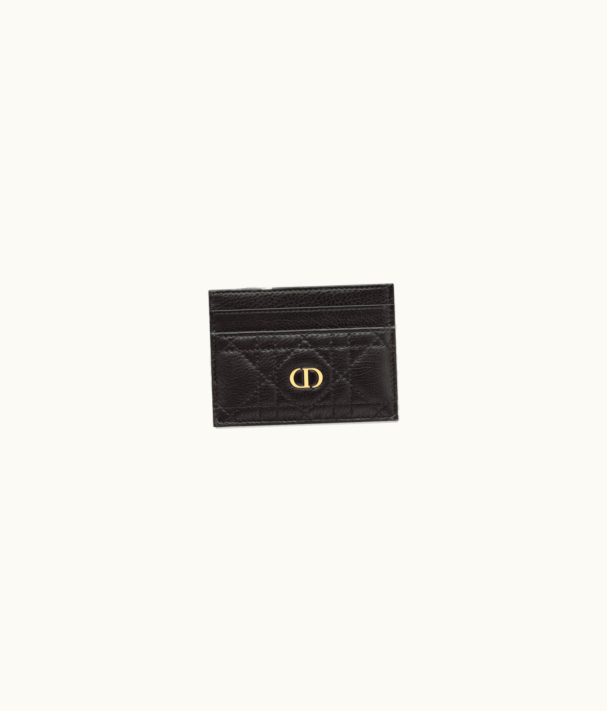 Dior Dior Caro Five-Slot Card Holder - Black Supple Cannage Calfskin