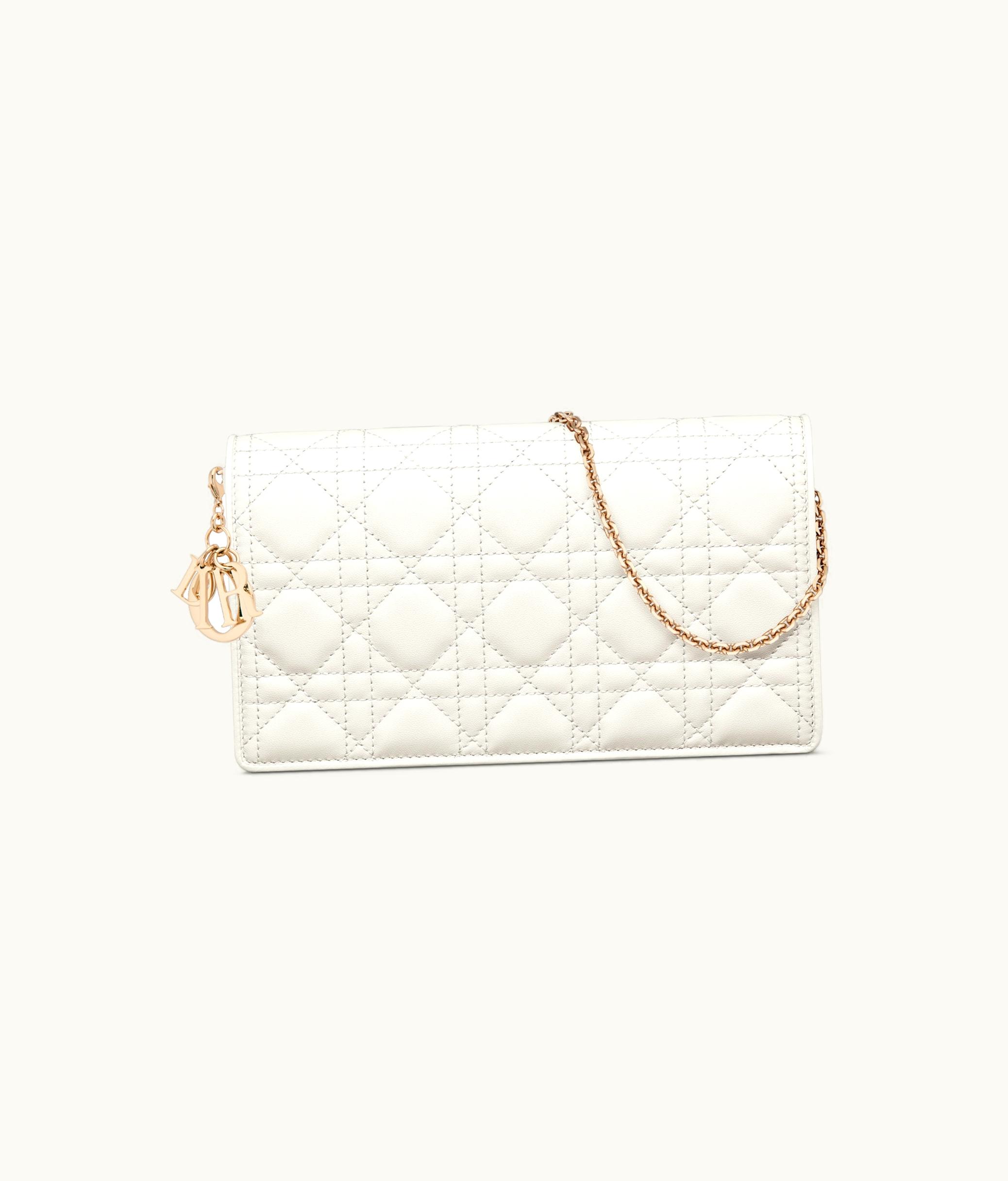 Dior Lady Dior Pouch - Latte Cannage Lambskin