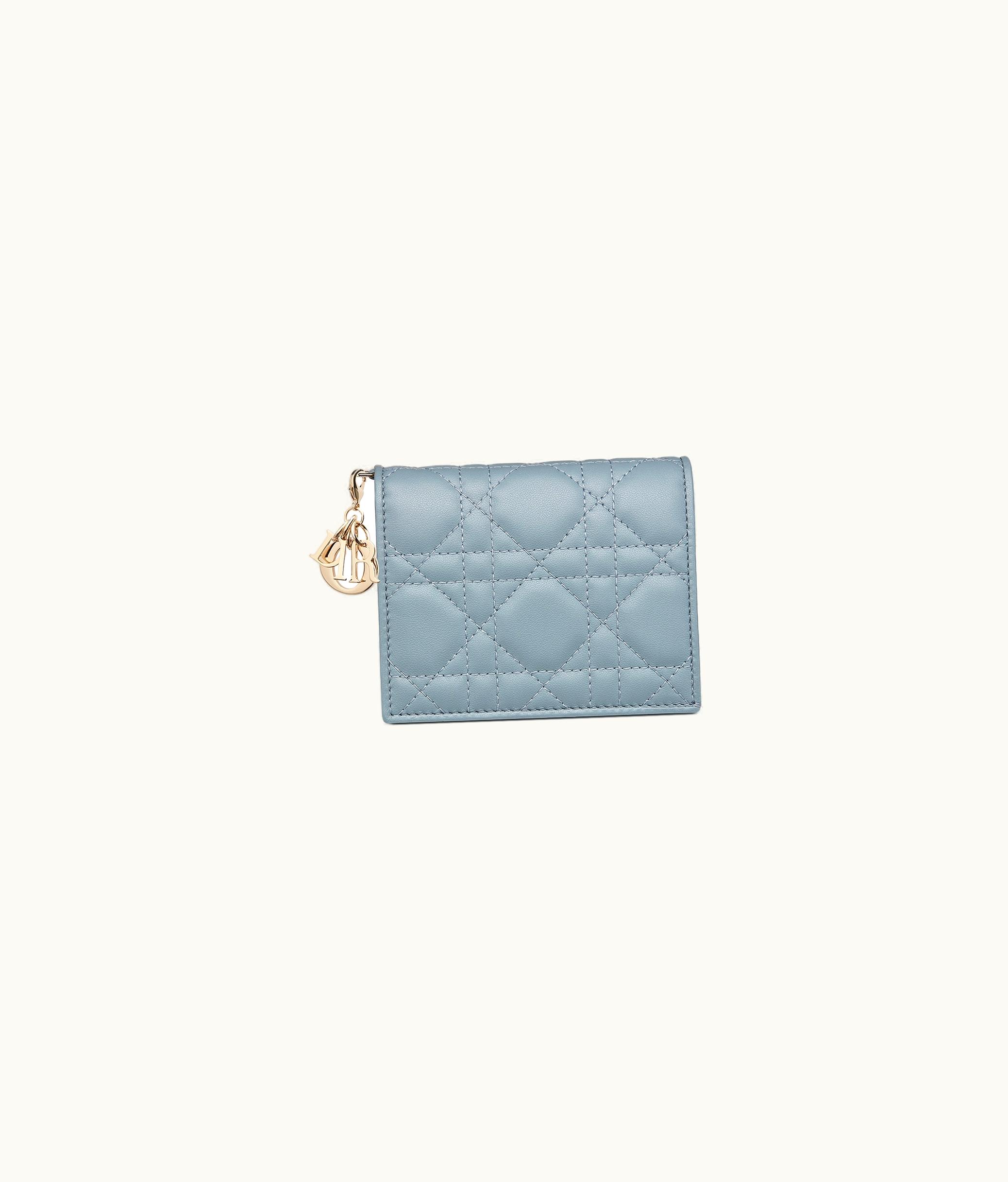 Dior Lady Dior Mini Wallet - Cloud Blue Cannage Lambskin