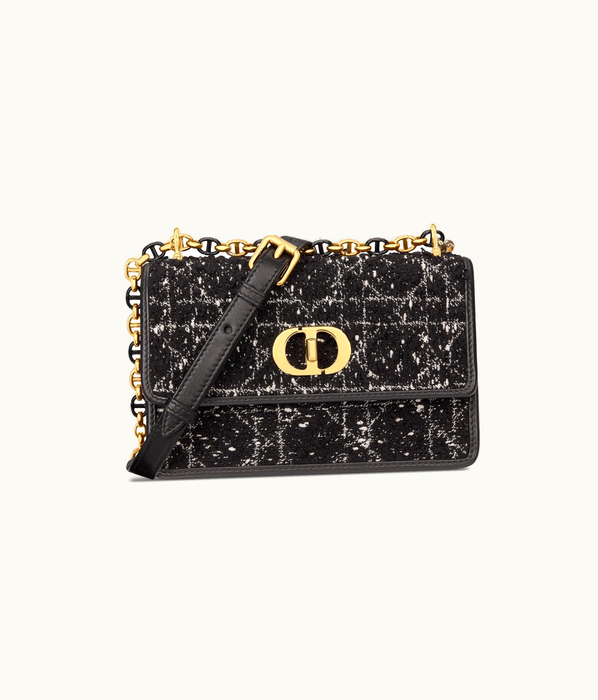 Dior Dior Miss Caro Mini Bag - Black Cannage Tweed Embroidery