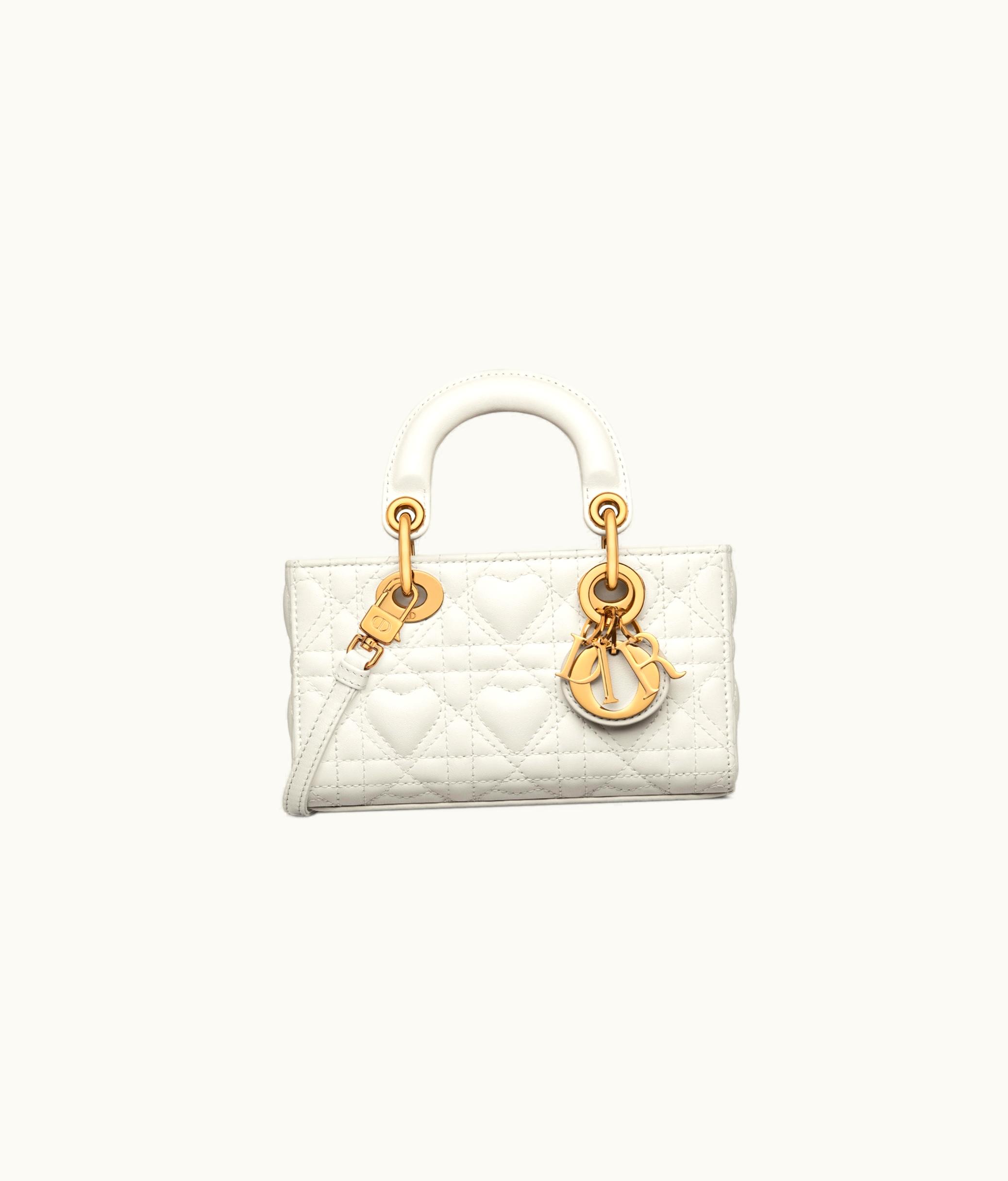 Dior Dior Lady D-Joy Micro Bag - Latte Cannage Lambskin With Heart Motif