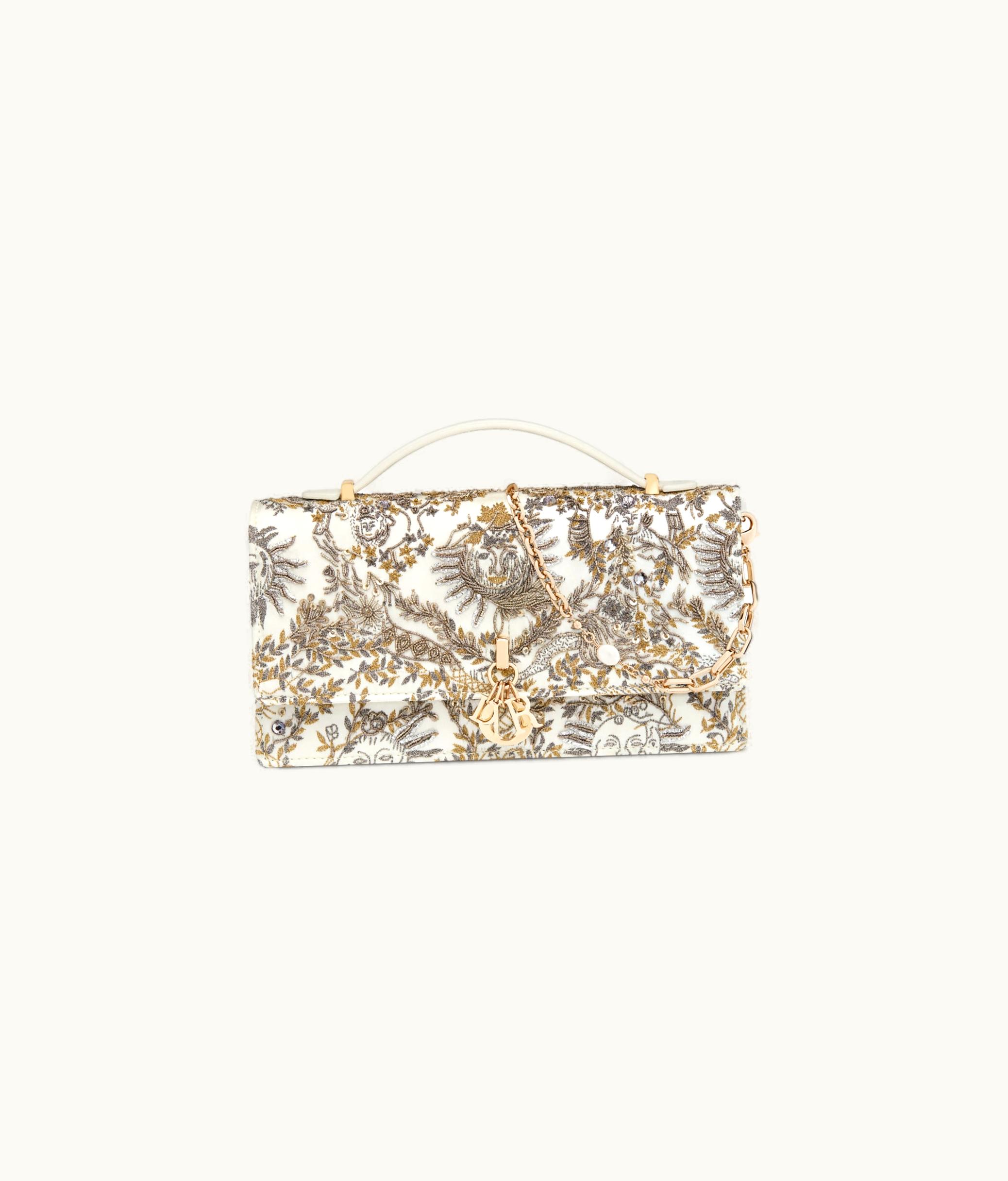 Dior Miss Dior Mini Bag - White Multicolor Toile De Jouy Soleil Embroidered Satin