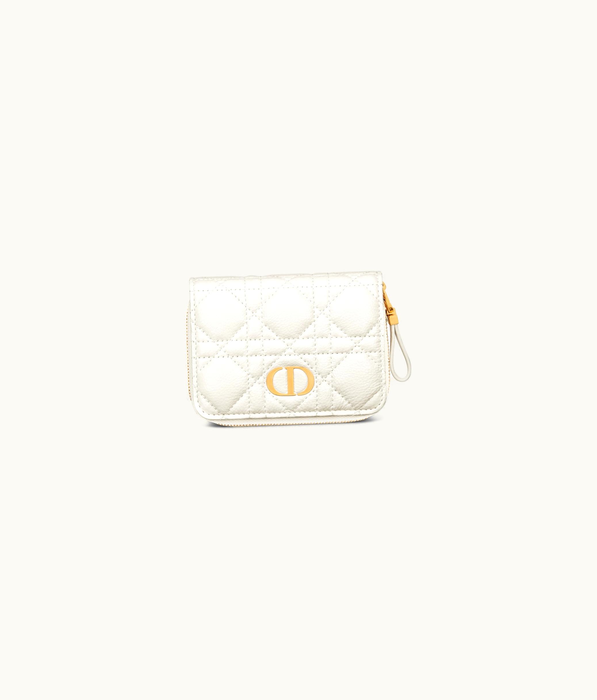 Dior Dior Caro Scarlet Wallet - Latte Supple Cannage Calfskin