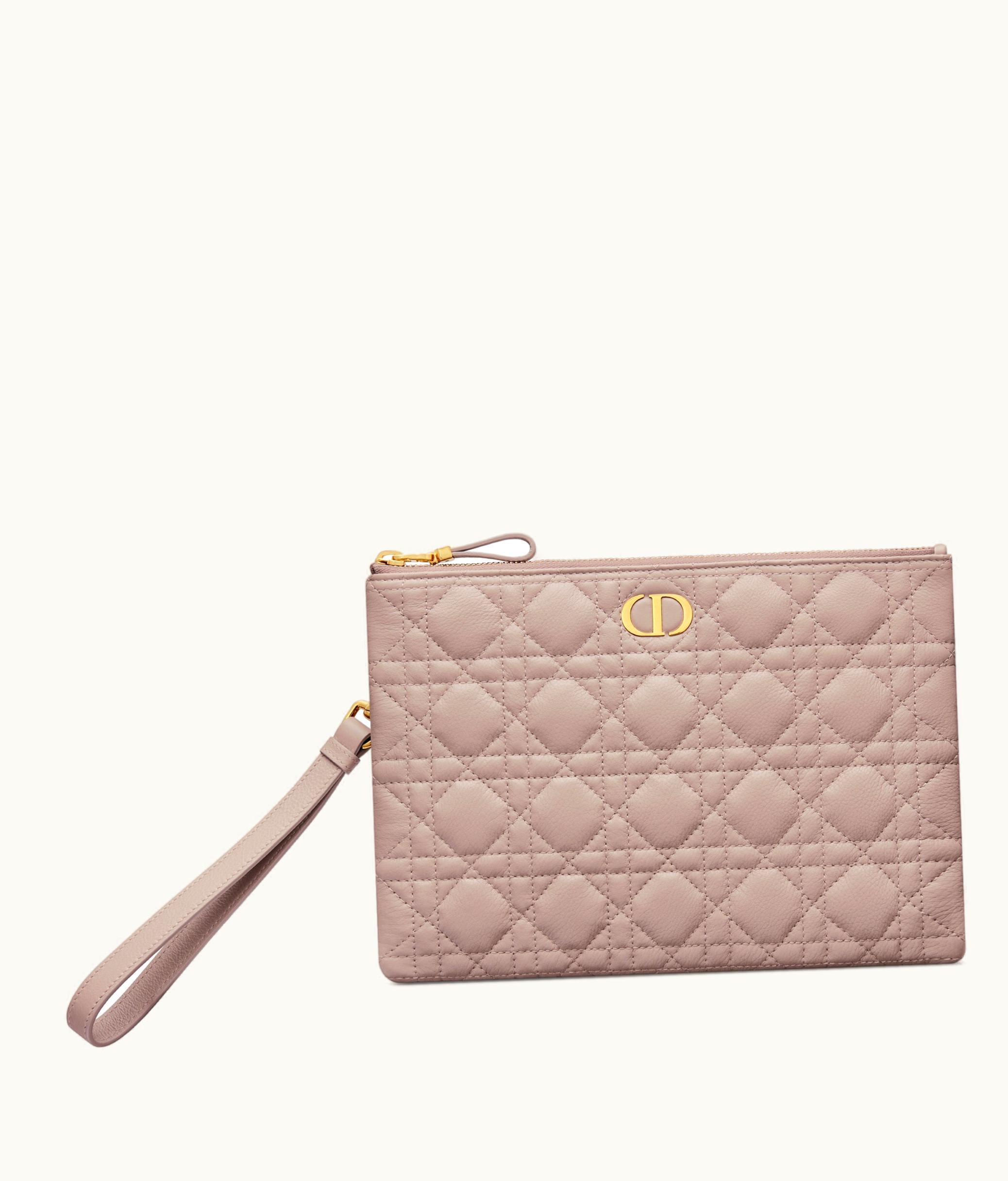 Dior Medium Dior Caro Daily Pouch - Warm Taupe Supple Cannage Calfskin