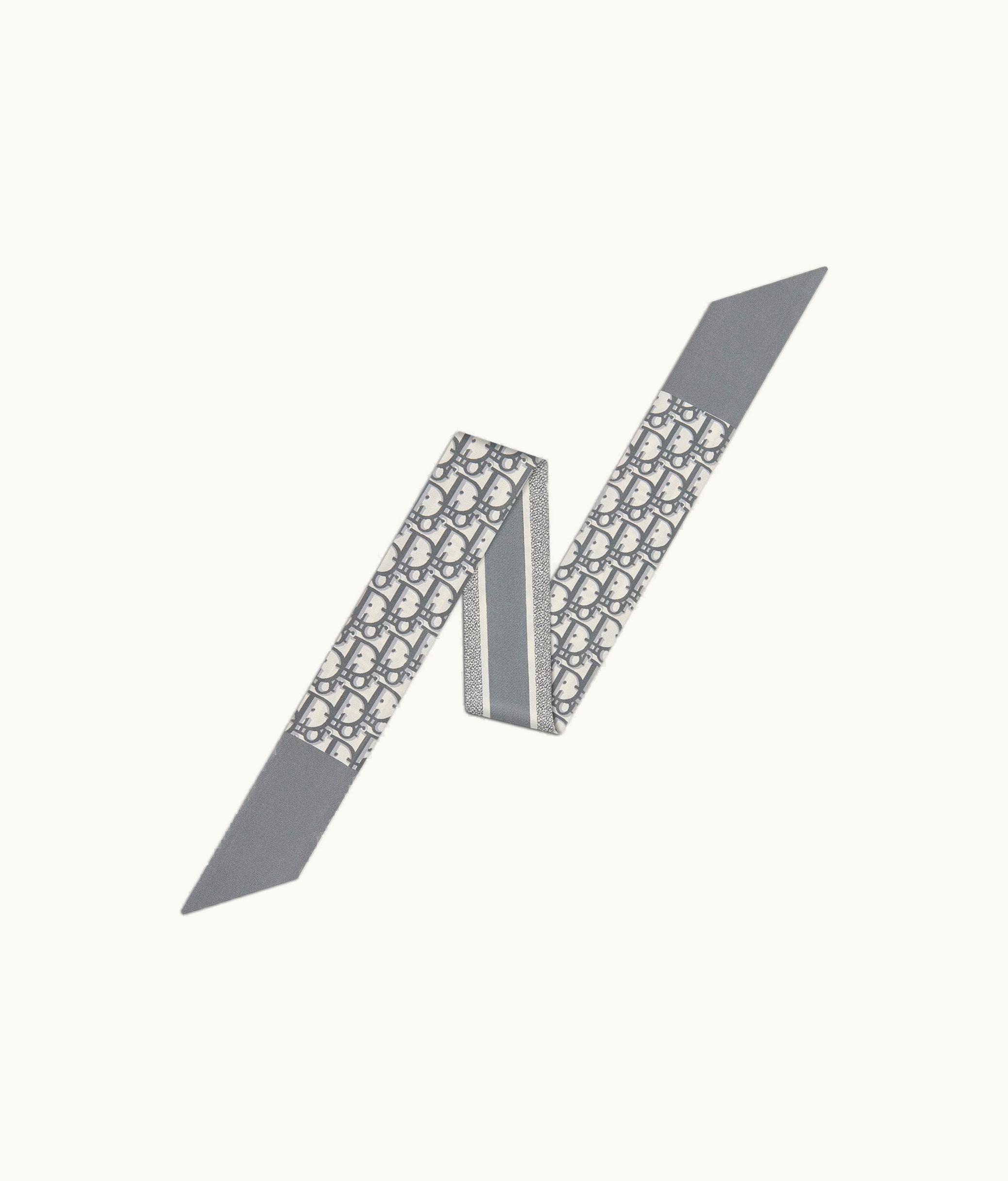 Dior Dior Oblique Mitzah Scarf - Gray Silk Twill