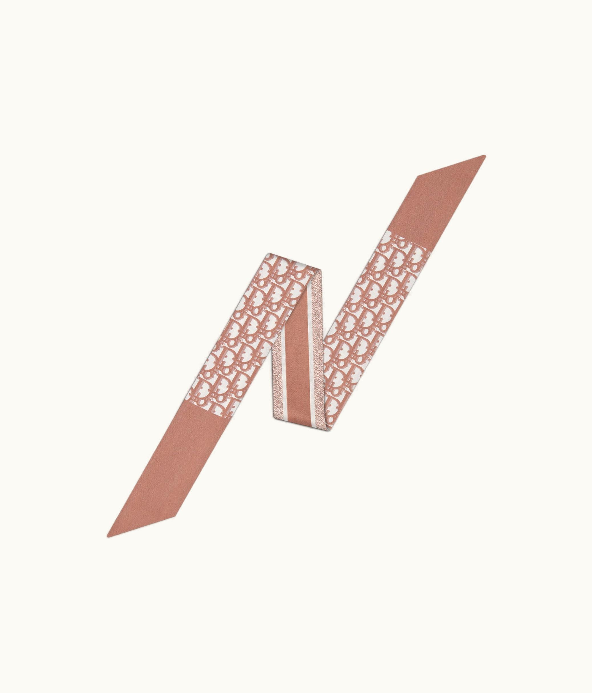 Dior Dior Oblique Mitzah Scarf - Rose Des Vents Silk Twill