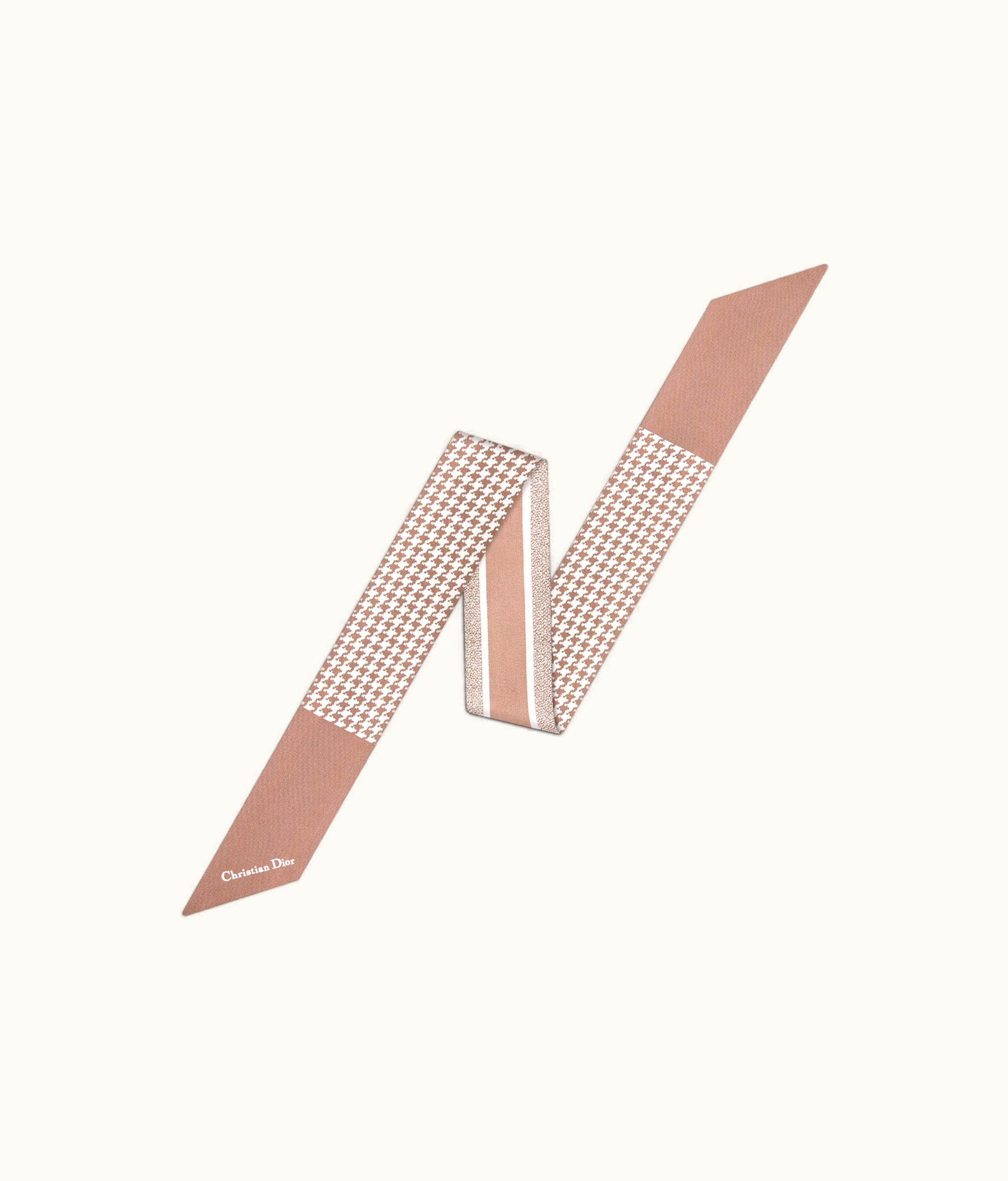 Dior Dior 30 Montaigne Mitzah Scarf - Rose Des Vents And White Silk Twill