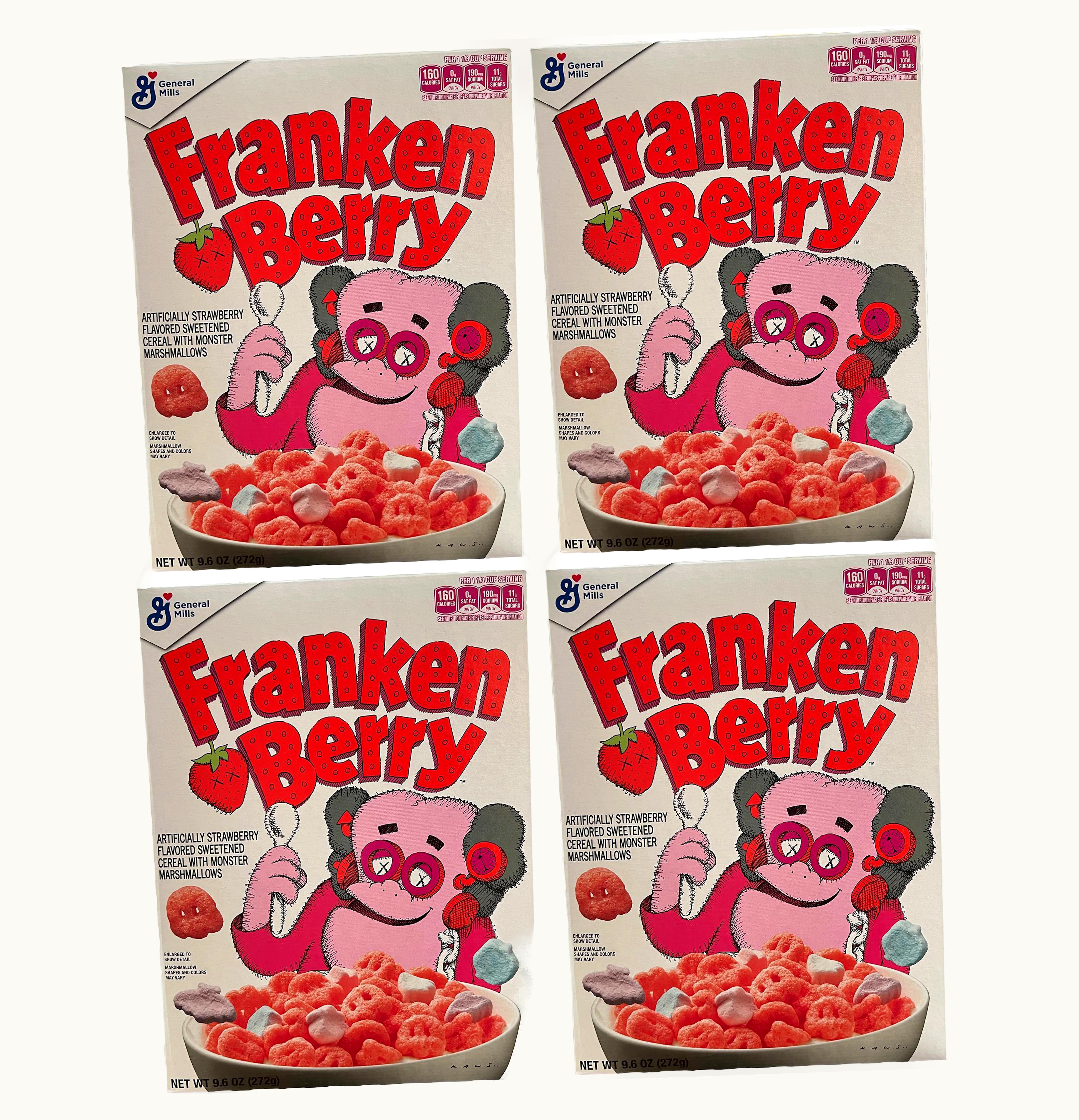 KAWS KAWS Monsters Franken Berry Cereal 4x Lot Not Fit For Human Consumption