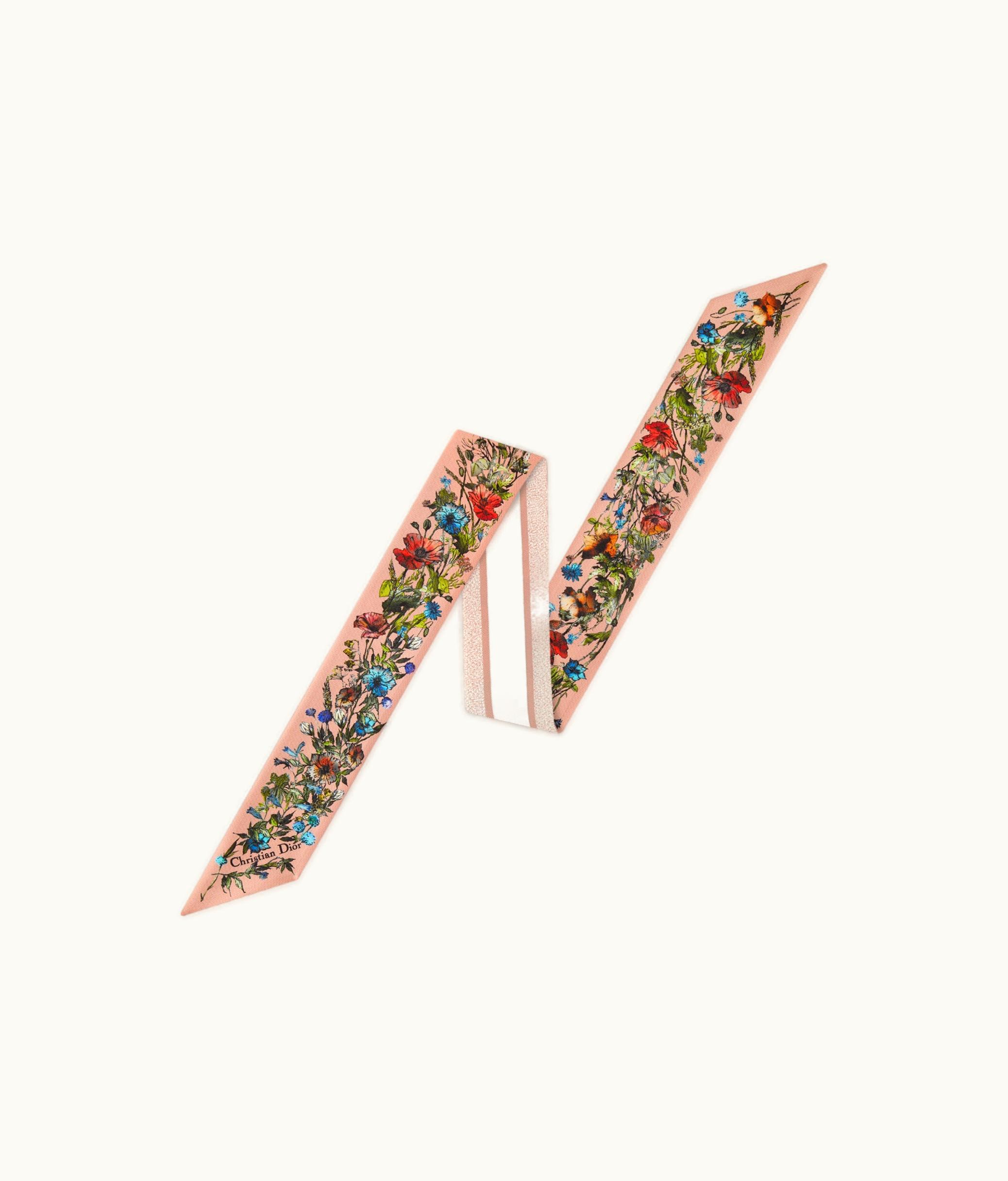 Dior Dior D-Millefiori Mitzah Scarf - Pink Multicolor Silk Twill