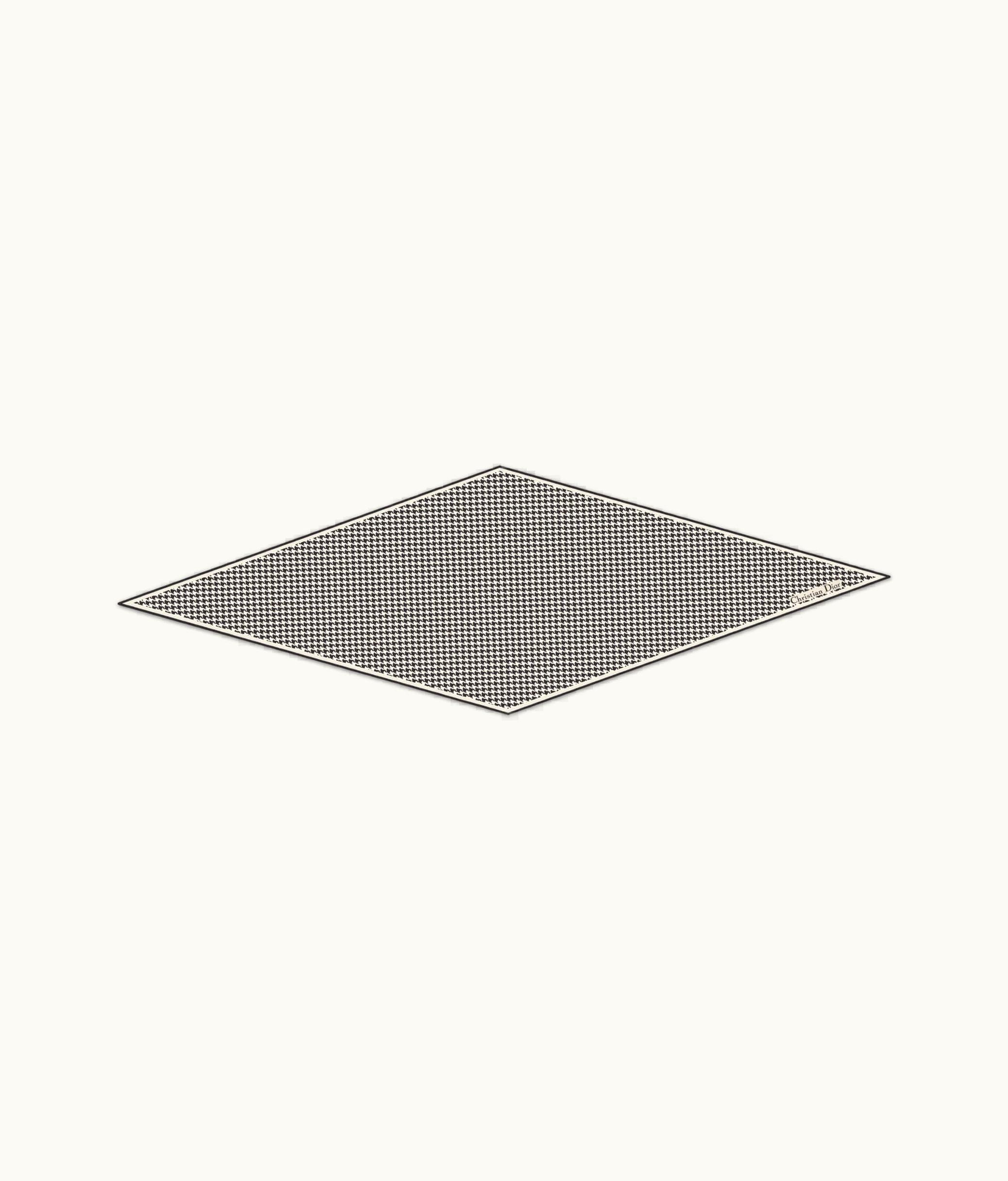 Dior 30 Montaigne Dior Diamond - Ivory And Black Silk Twill