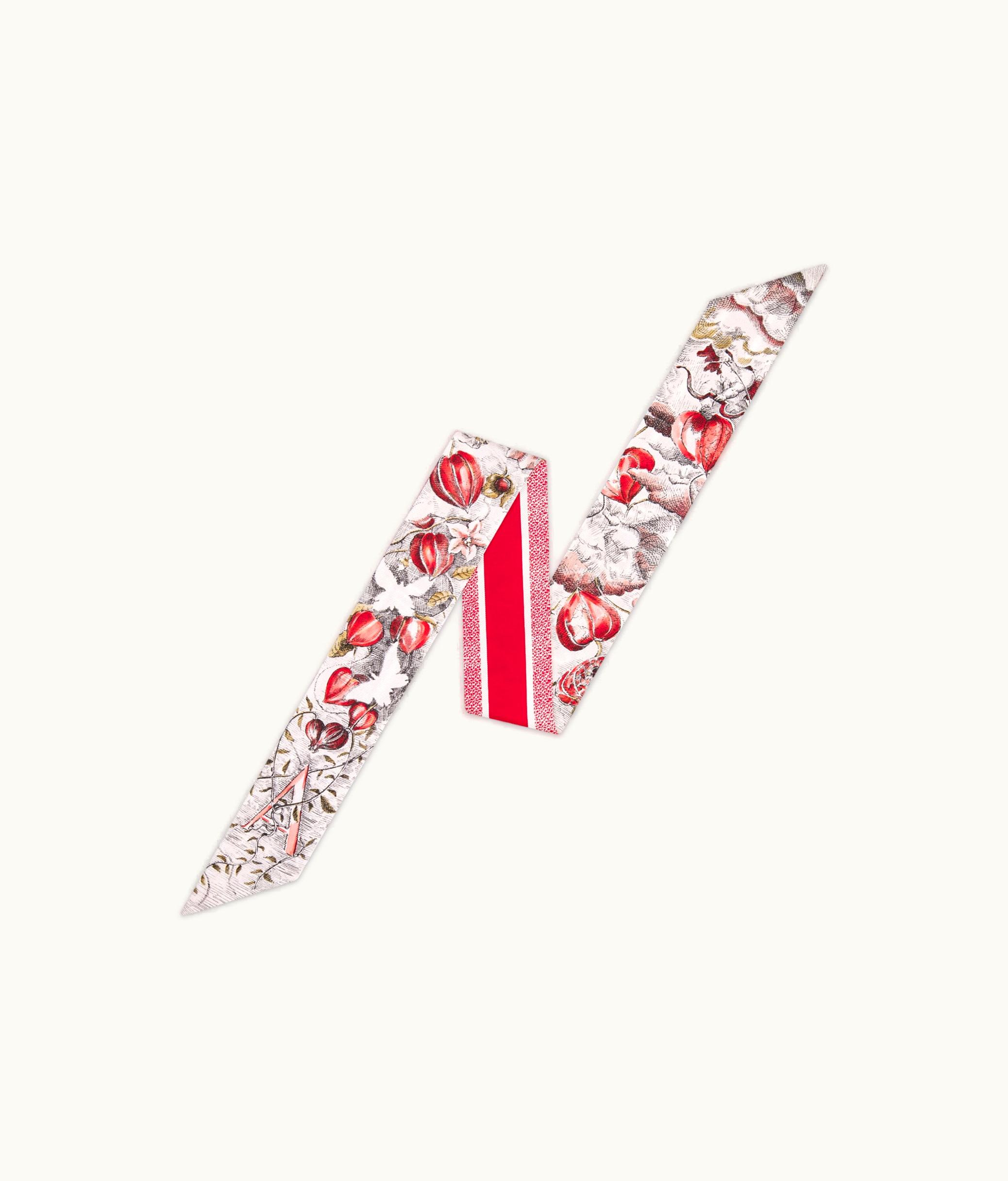 Dior Dior ABCDior A Alkékenge - Amour Mitzah Scarf - Ivory Multicolor Silk Twill