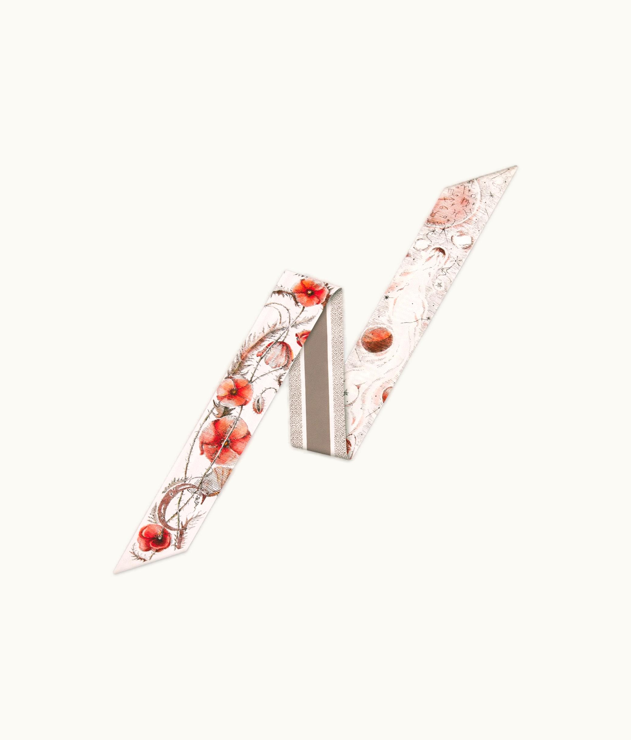 Dior Dior ABCDior C Coquelicot - Comète Mitzah Scarf - Ivory Multicolor Silk Twill