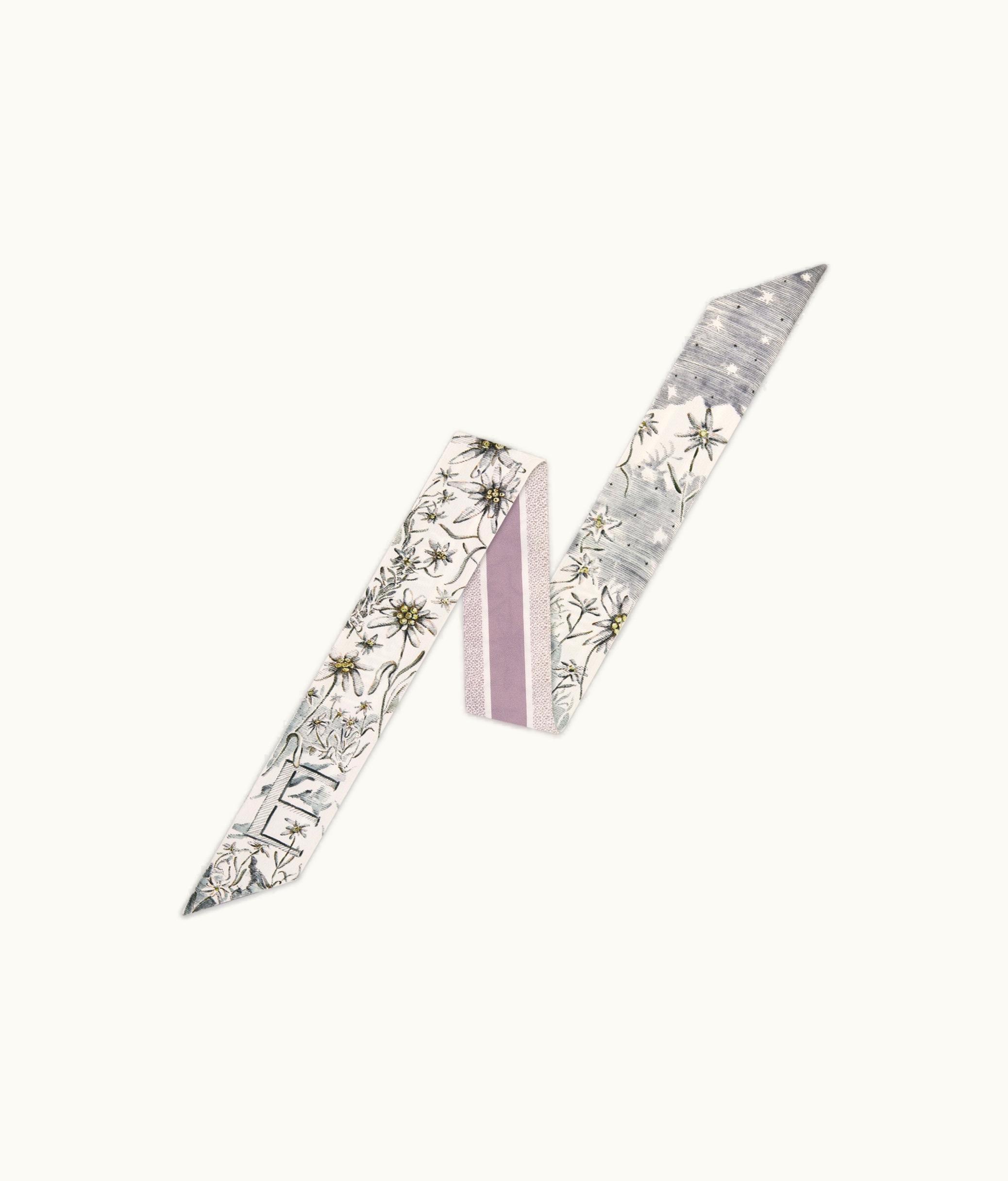 Dior Dior ABCDior E Edelweiss - Étoile Mitzah Scarf - Ivory Multicolor Silk Twill