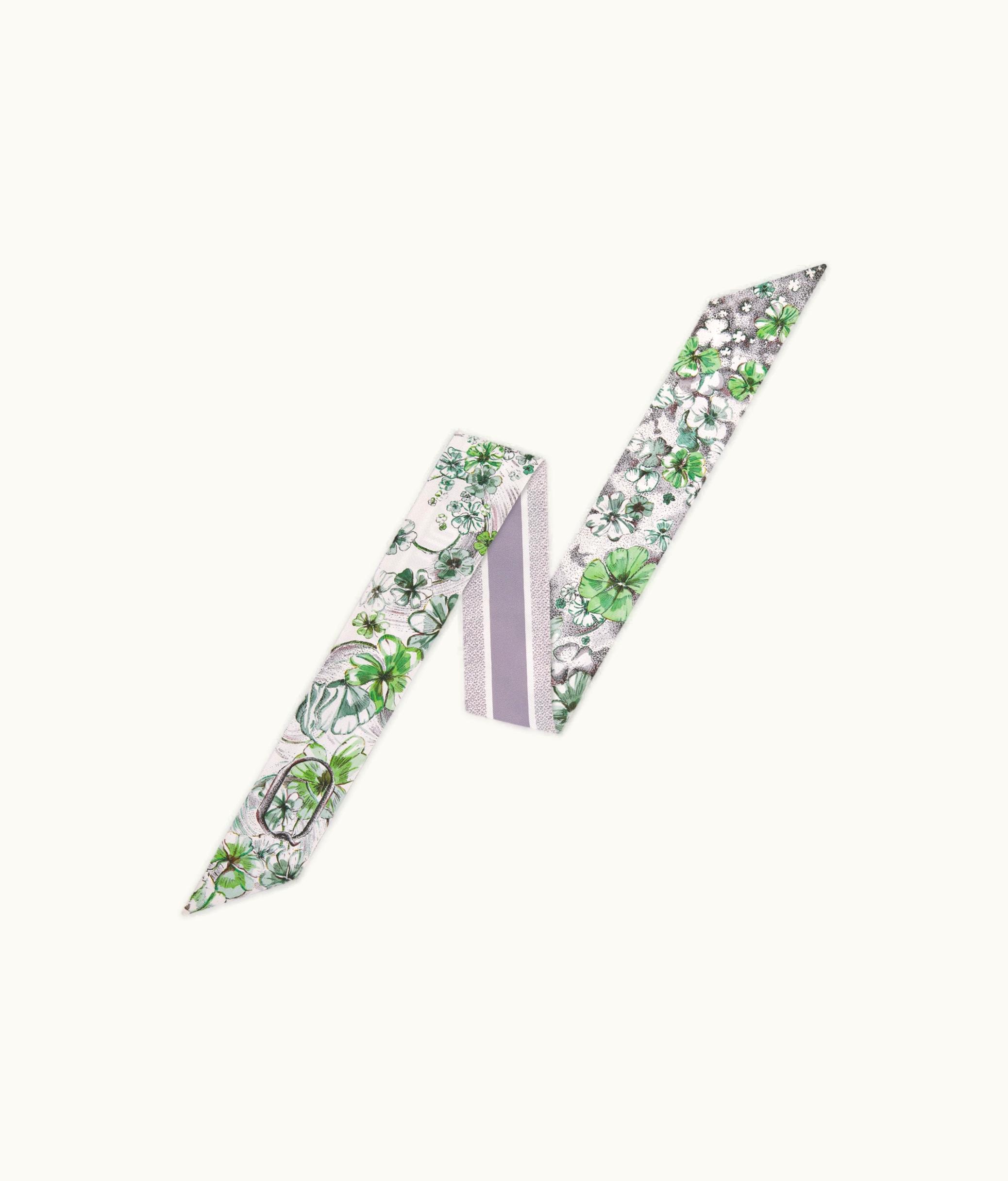 Dior Dior ABCDior Q Quadrilobe - Quand Vient Le Soir Mitzah Scarf - Ivory Multicolor Silk Twill