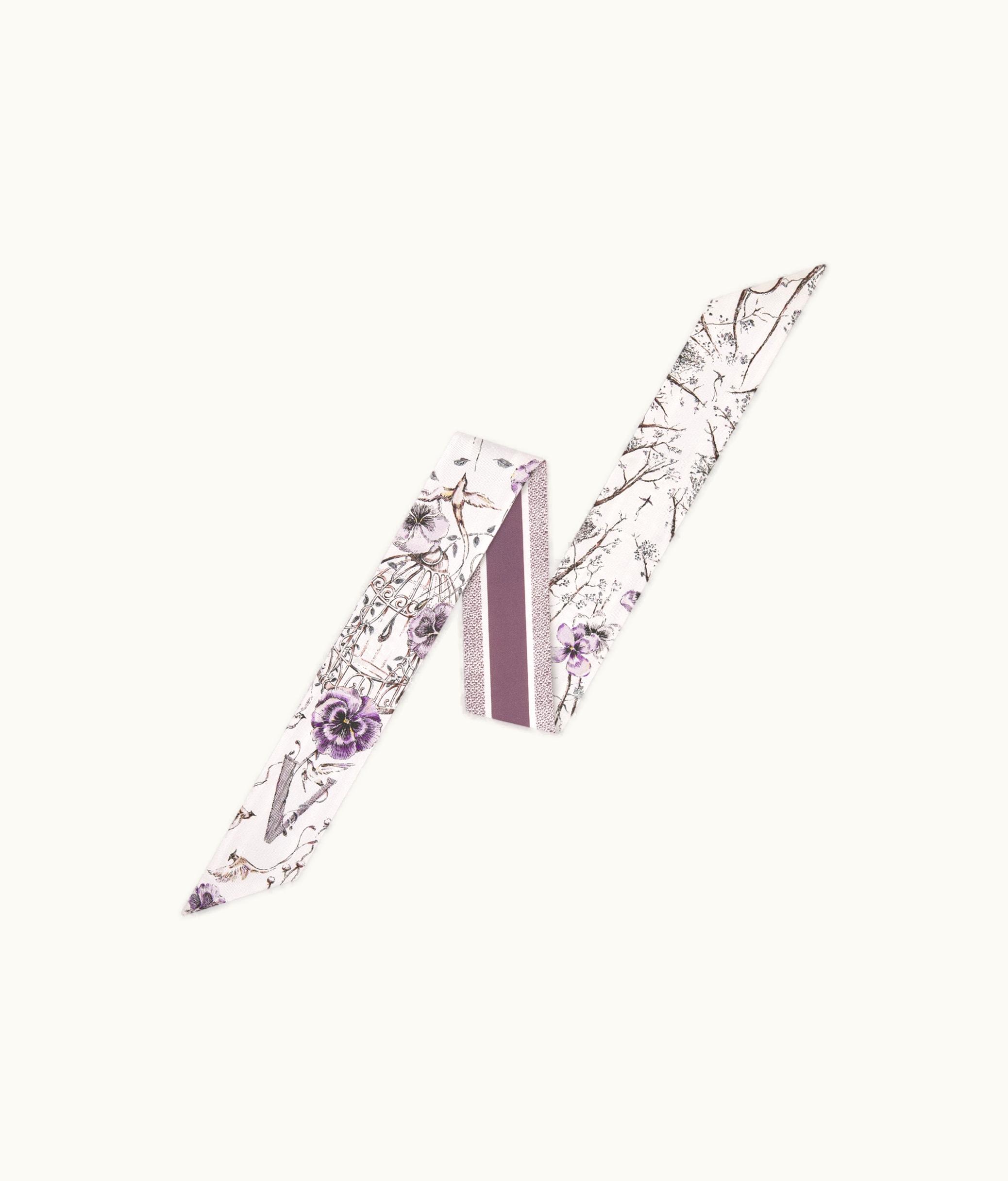 Dior Dior ABCDior V Violette - Voler Mitzah Scarf - Ivory Multicolor Silk Twill