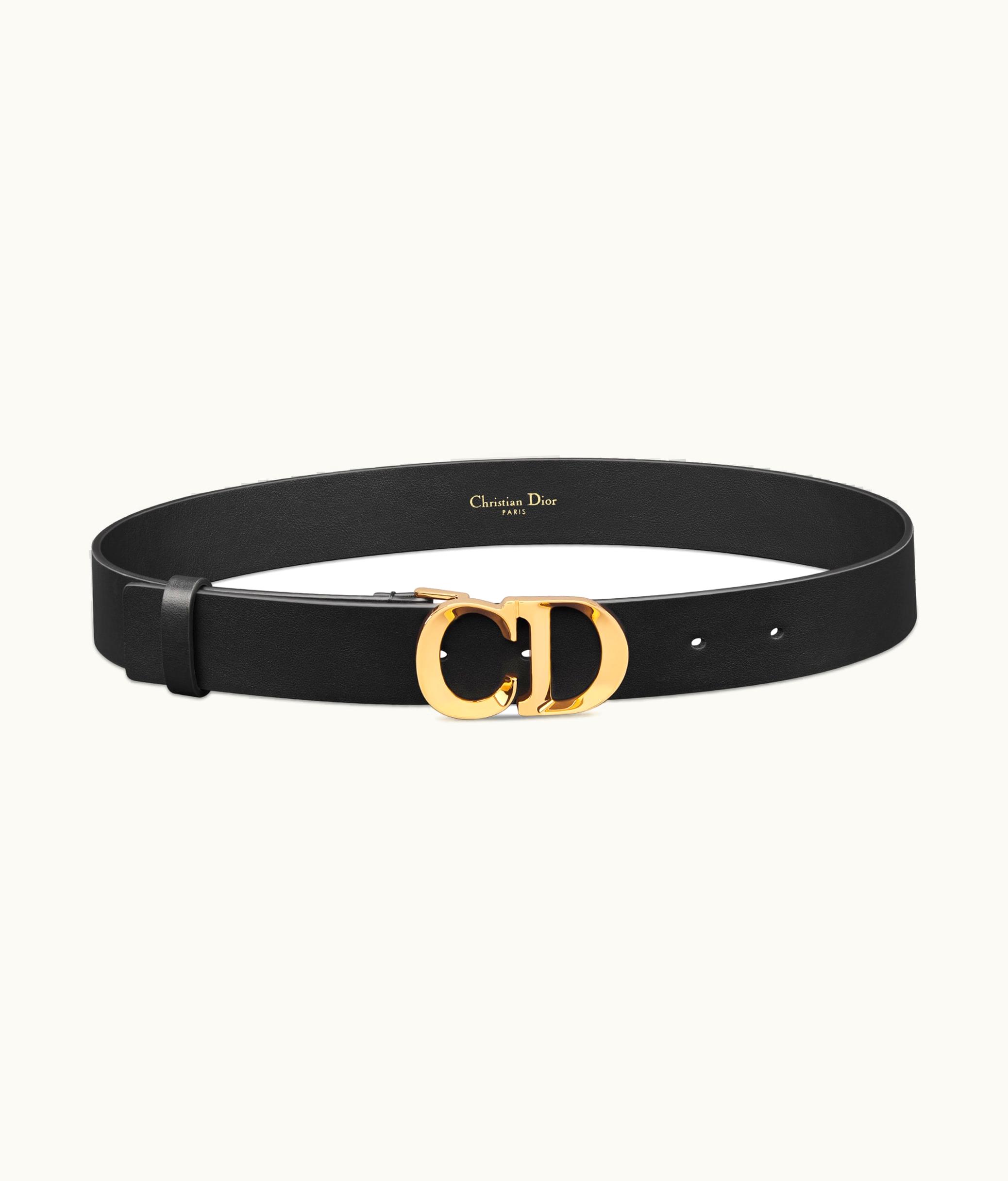 Dior Ceinture C'est Dior Cuir De Veau Lisse Noir, 30 MM
