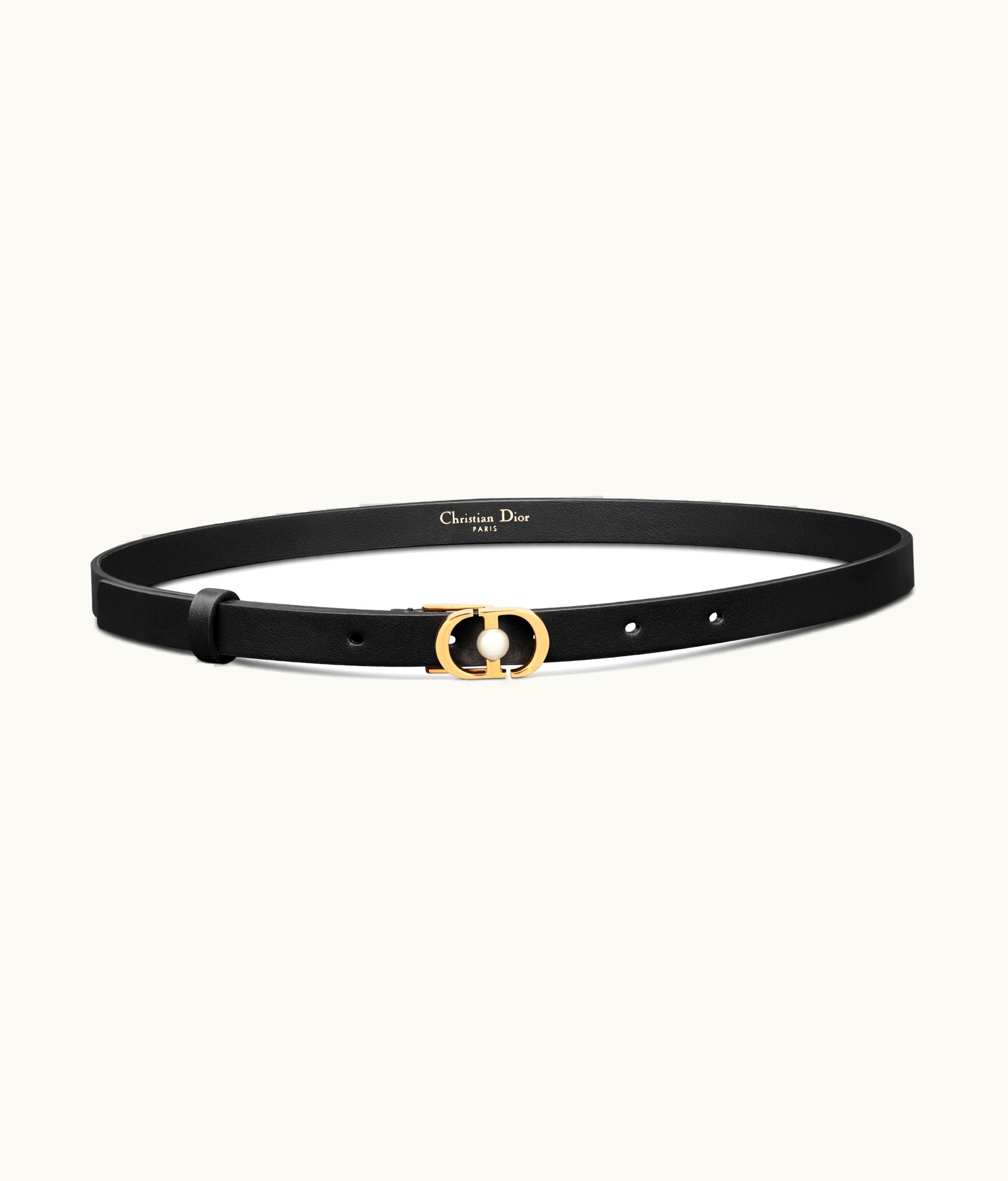 Dior Dior 30 Montaigne Jolie Belt - Black Smooth Calfskin, 15 MM