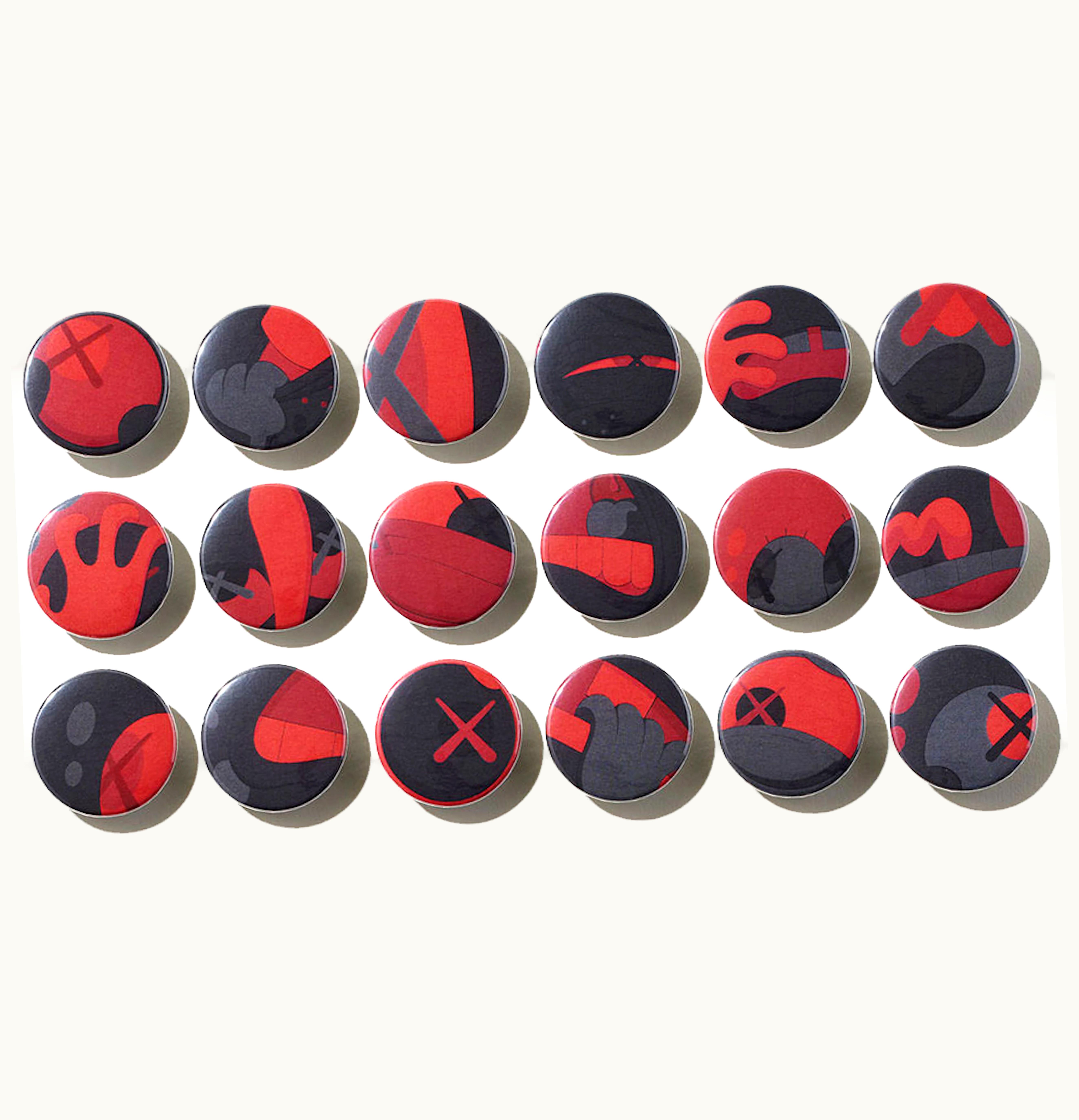 KAWS KAWS Tokyo First Button Badges Set