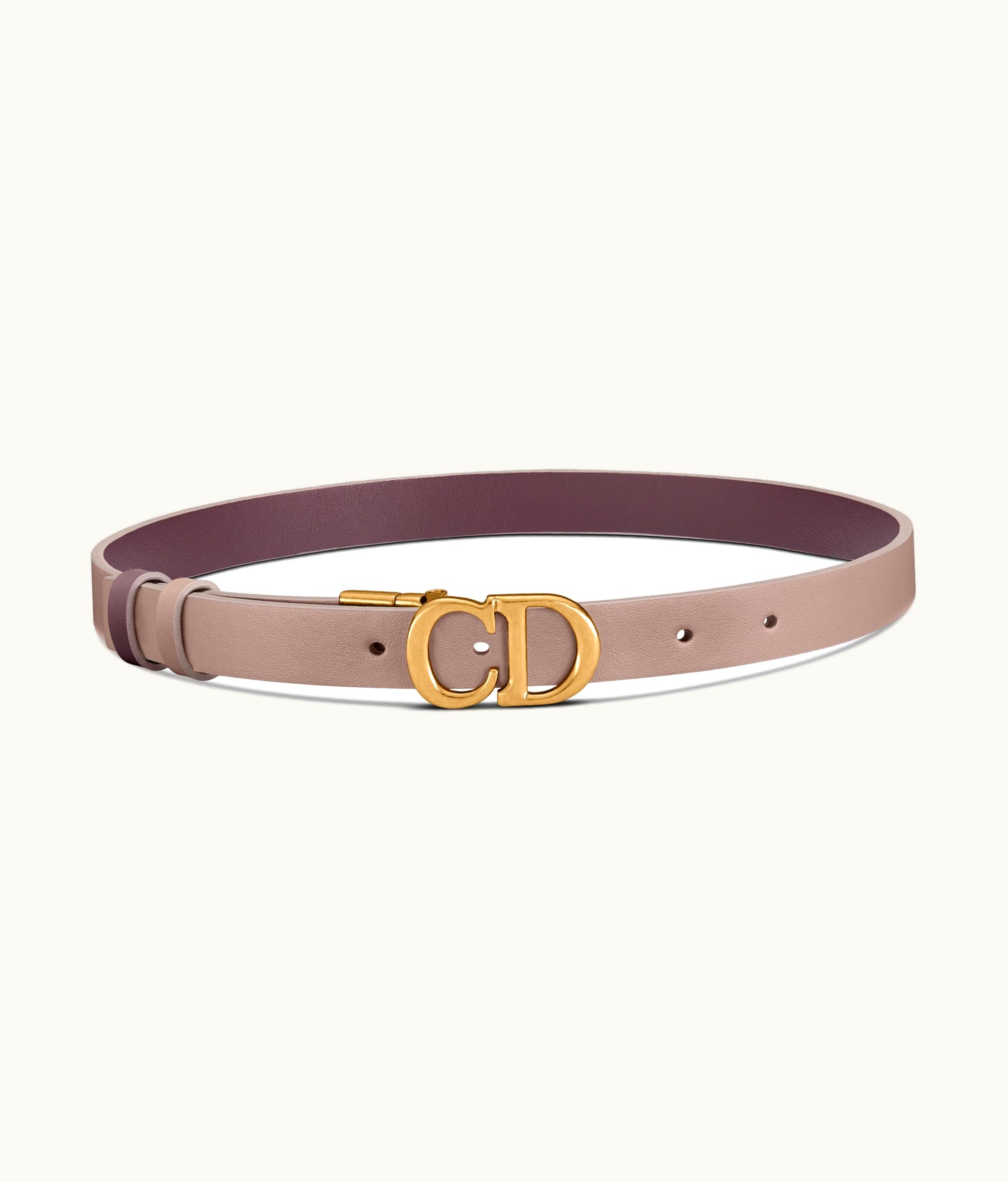 Dior Dior Reversible Saddle Belt - Warm Taupe And Brown Smooth Calfskin, 20 MM